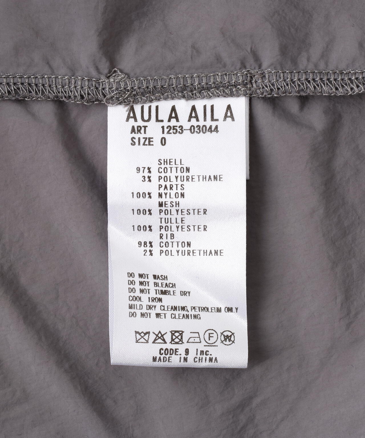 AULA AILA（アウラ アイラ）別注アシンメトリータフタコンビネーションワンピース