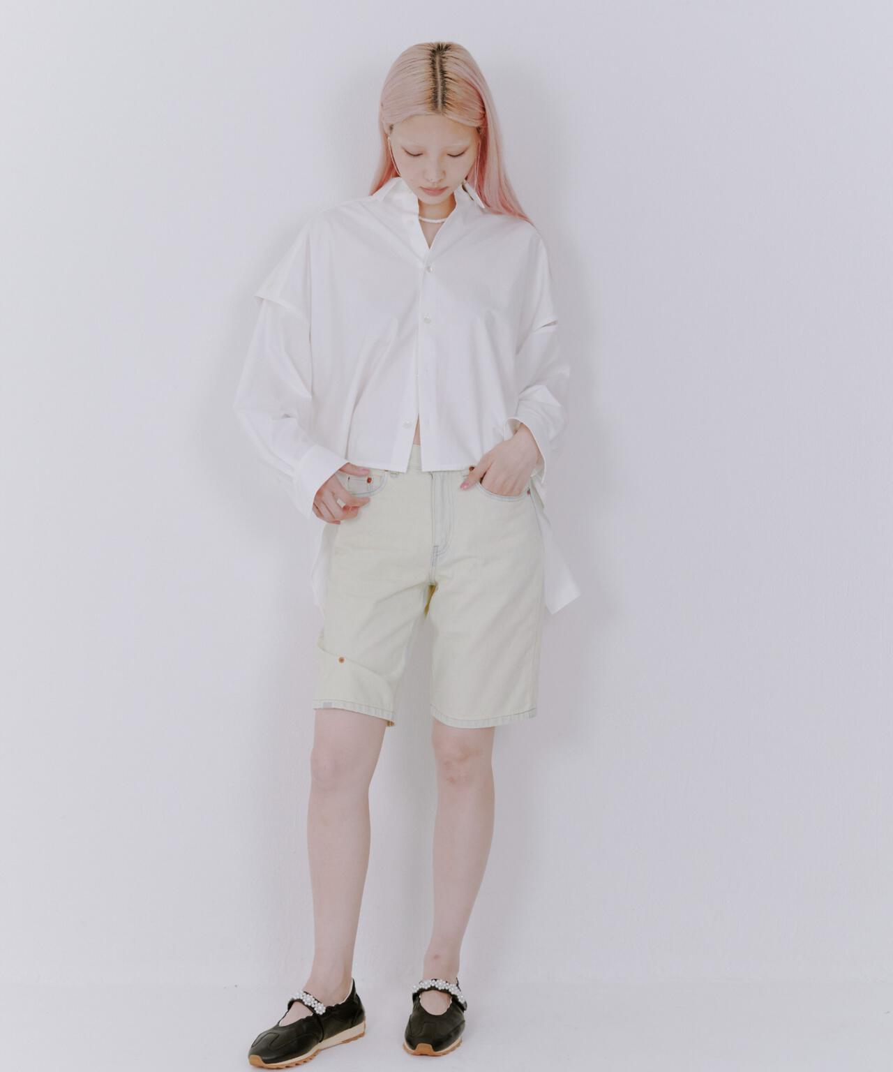 UJOH(ウジョー)　Slit sleeve 別注シャツ