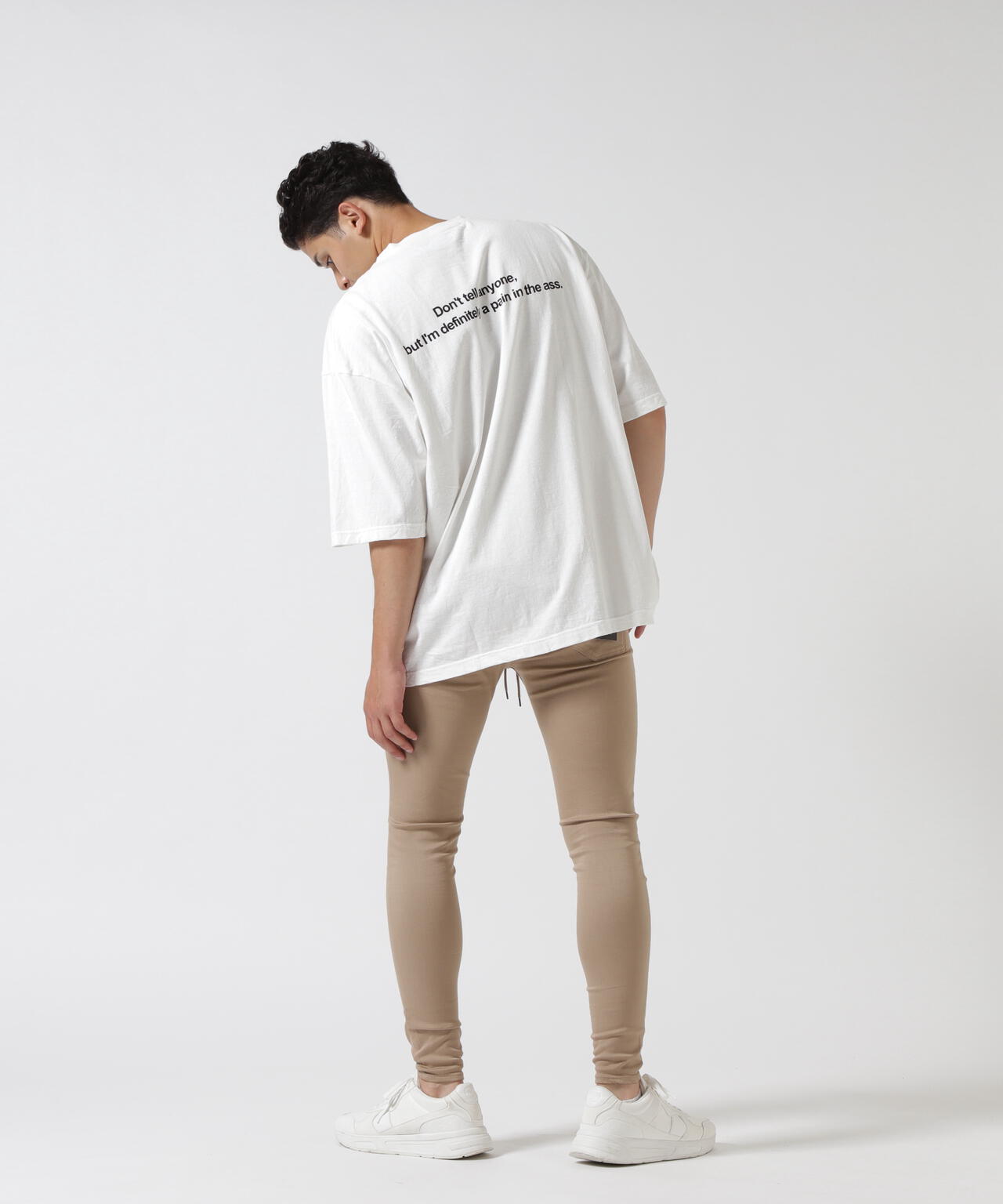 MINEDENIM（マインデニム）Monochrome Two tone Face Crewneck T-SH