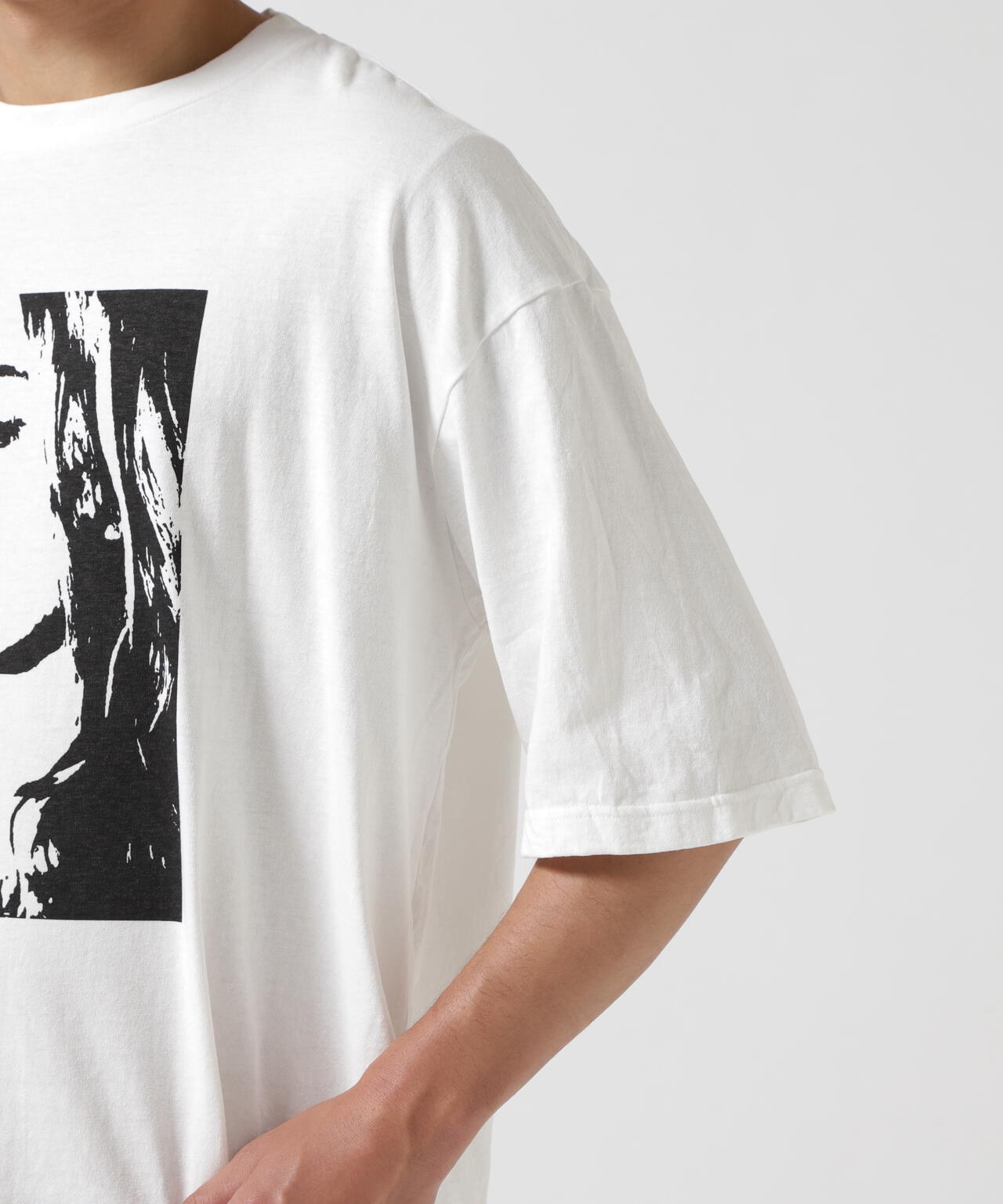MINEDENIM（マインデニム）Monochrome Two tone Face Crewneck T-SH
