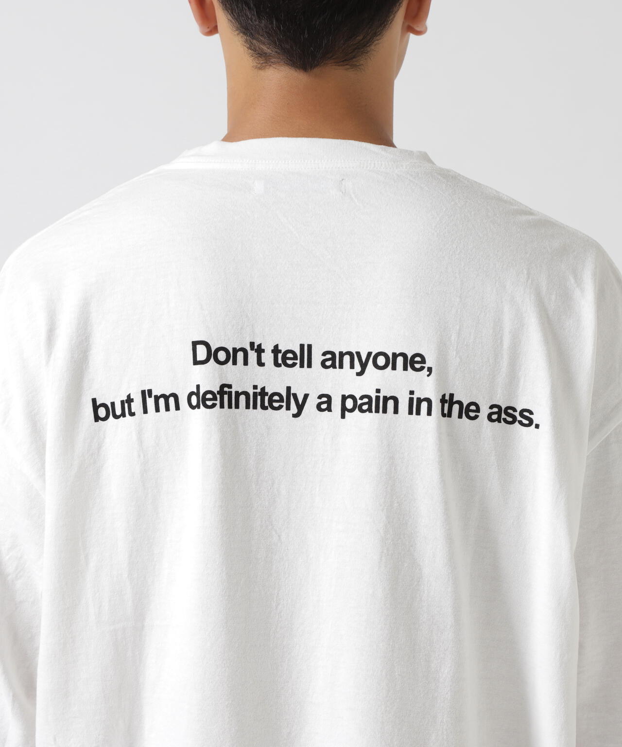 MINEDENIM（マインデニム）Monochrome Two tone Face Crewneck T-SH