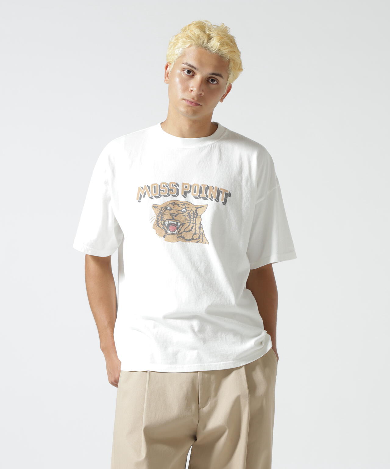 REMI RELIEF(レミレリーフ) 別注20/-天竺BIGサイズＴシャツ(MOSS POINT)