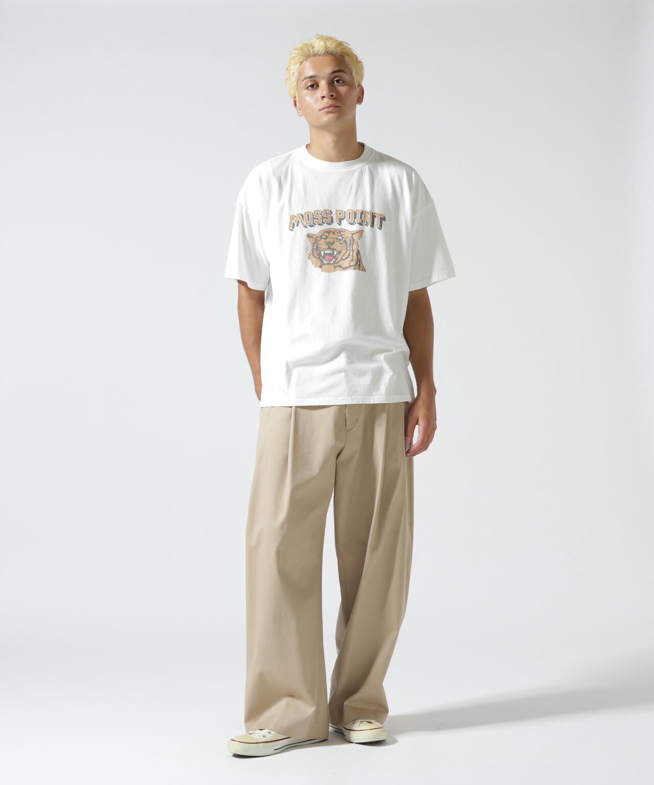 REMI RELIEF(レミレリーフ) 別注20/-天竺BIGサイズＴシャツ(MOSS POINT)