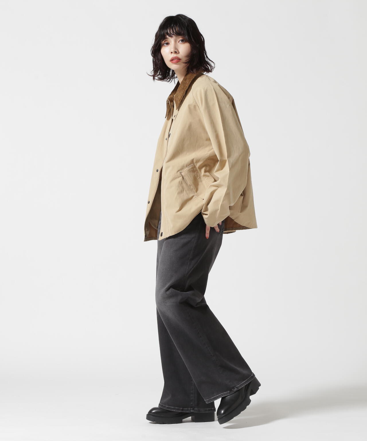 Barbour（バブアー）TRANSPORT / トランスポート/ピーチスキン コットン ショートレングスブルゾン
