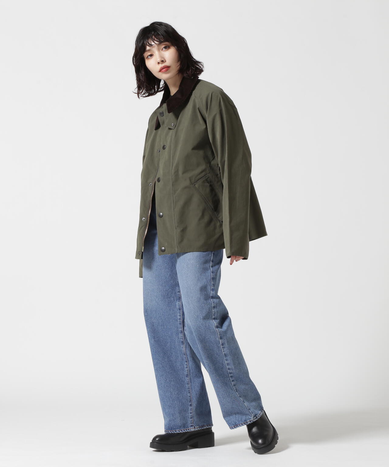 Barbour（バブアー）TRANSPORT / トランスポート/ピーチスキン コットン ショートレングスブルゾン