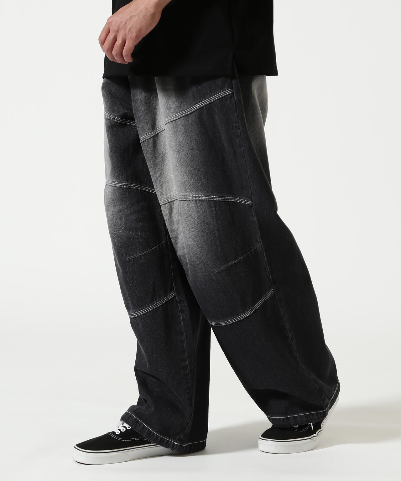 RENOVA（レノバ）BIKER DENIM EASY PANTS