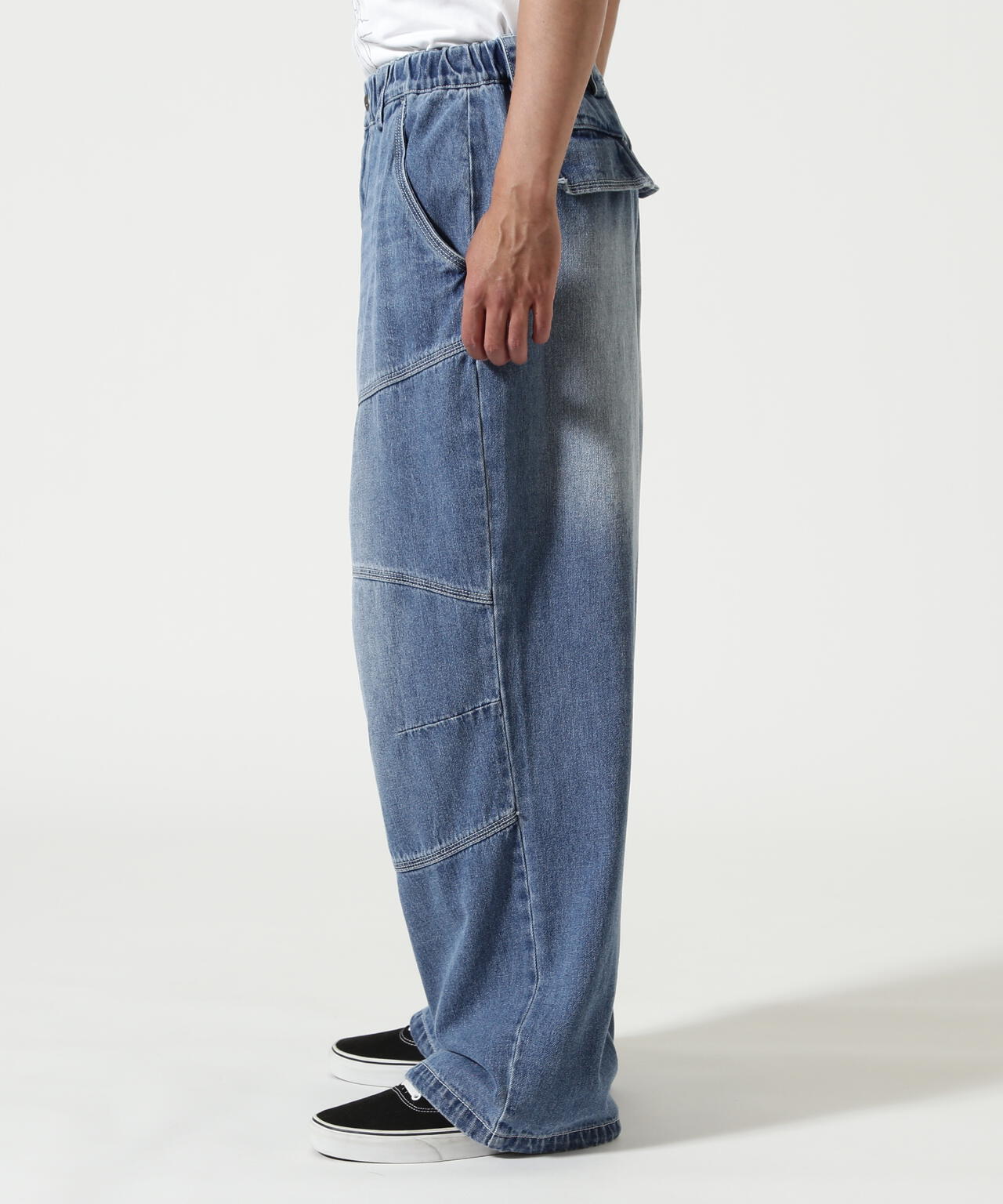 RENOVA（レノバ）BIKER DENIM EASY PANTS