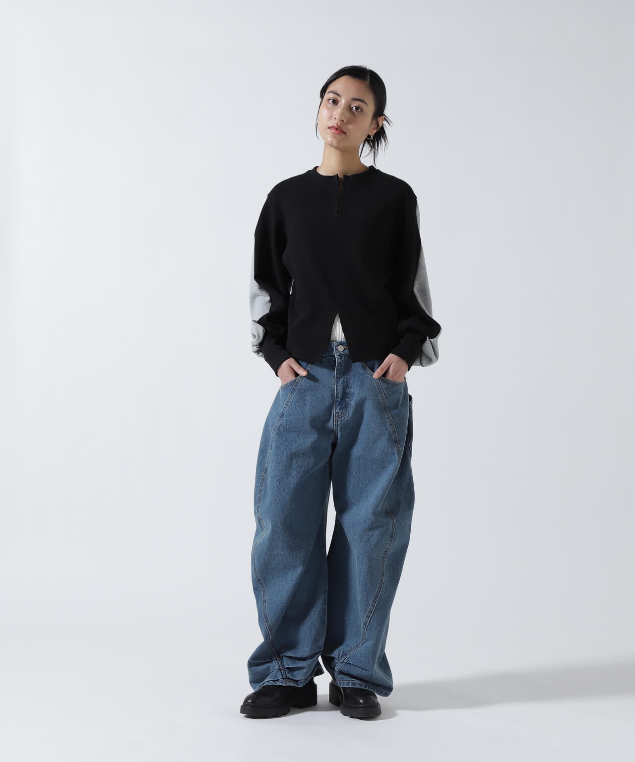 Knuth Marf（クヌースマーフ）tuck design denim pants