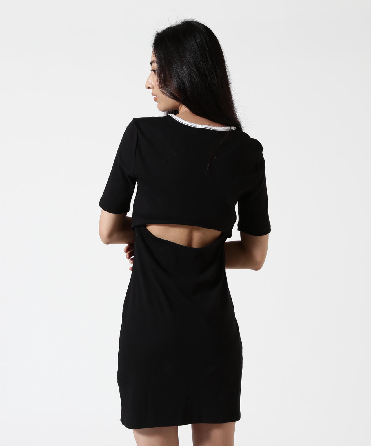 Calvin Klein (カルバンクライン）BABY RIB CUTOUT MNI DRESS/ LV047F224G