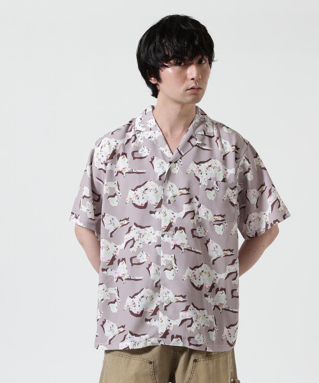HOLO MARKET（ホロマーケット）HMV S/S SHIRTS / 総柄アロハ半袖シャツ