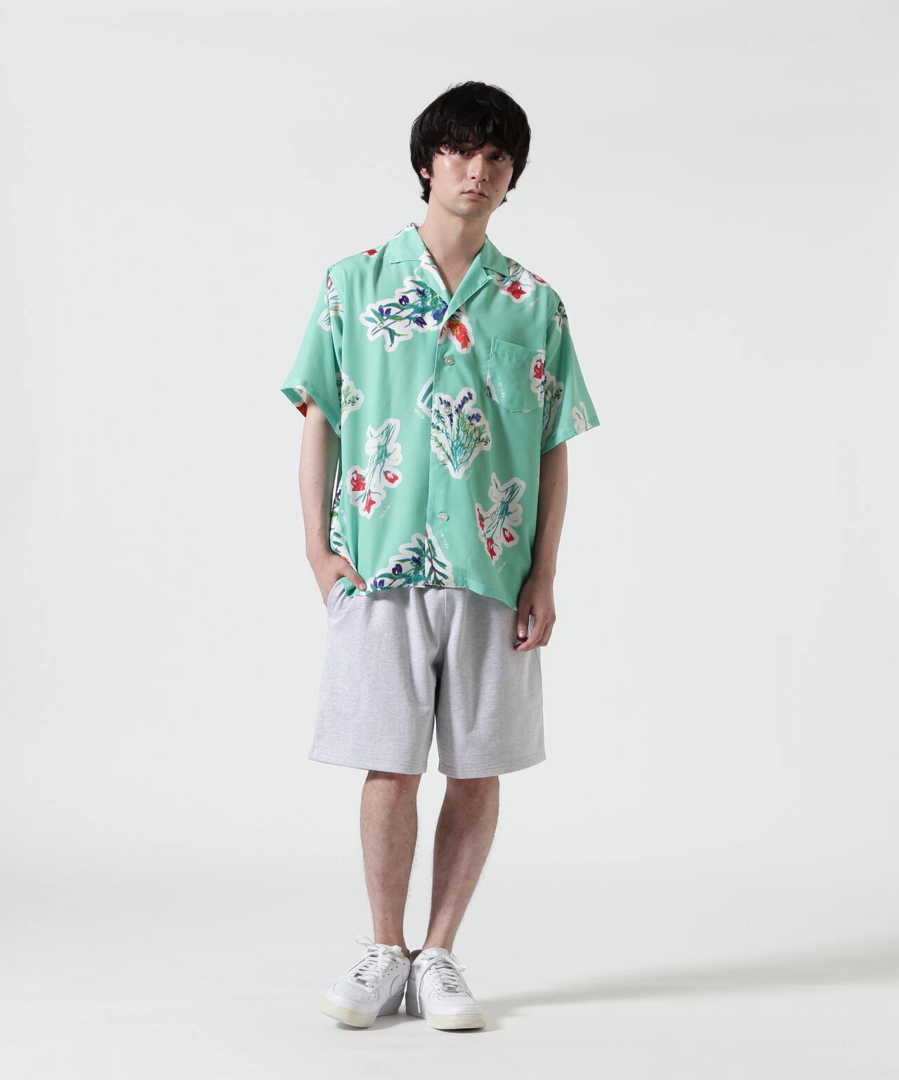 HOLO MARKET（ホロマーケット）HMV S/S SHIRTS / 総柄アロハ半袖シャツ