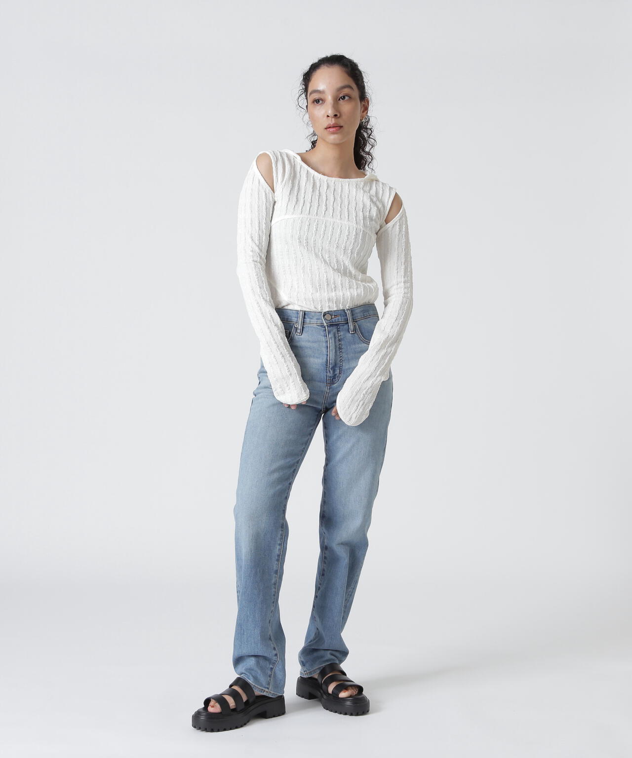 Knuth Marf（クヌースマーフ）hooded jacquard top