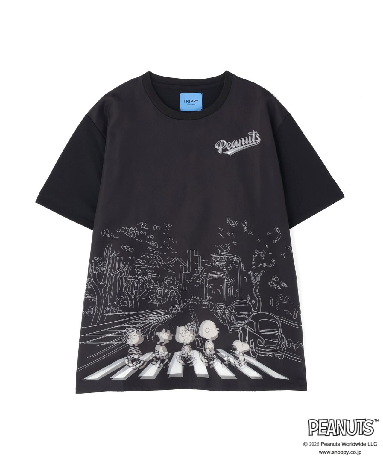 TRIPPY ART(トリッピーアート）SNOOPY ABBEY ROAD 3D TEE