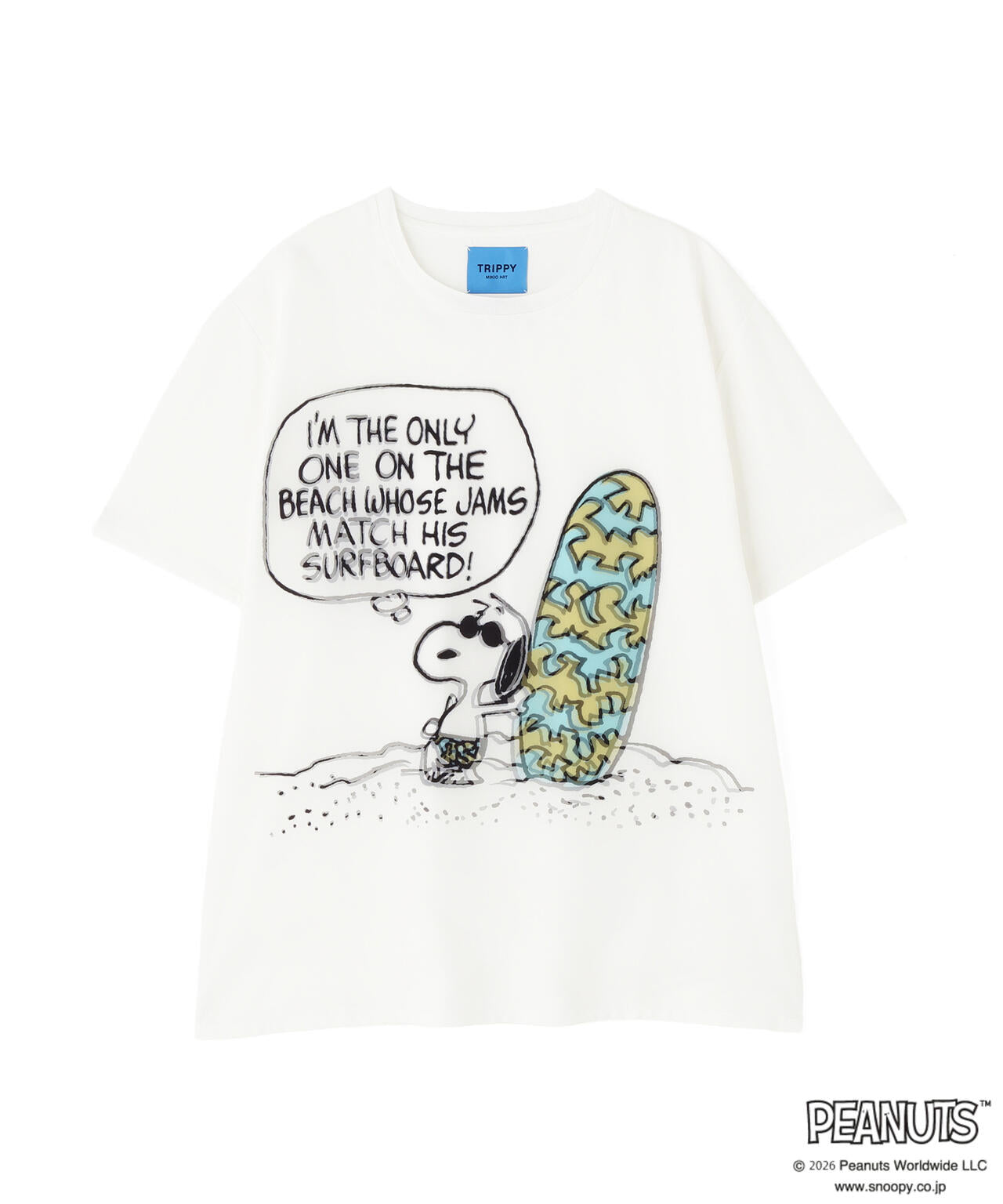 TRIPPY ART(トリッピーアート）SNOOPY ON THE BEACH 3D TEE