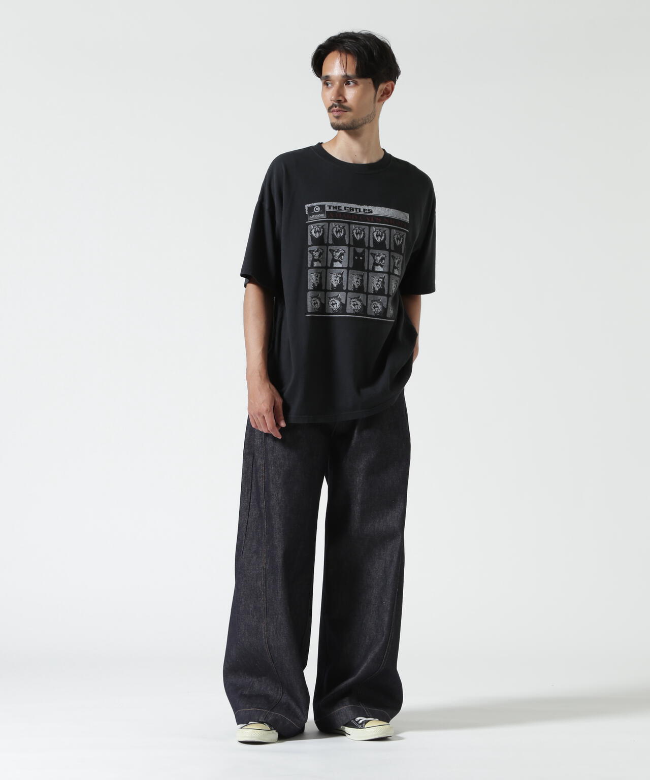 REMI RELIEF /  別注20/-天竺BIGサイズTシャツ（A HARD CAT'S)