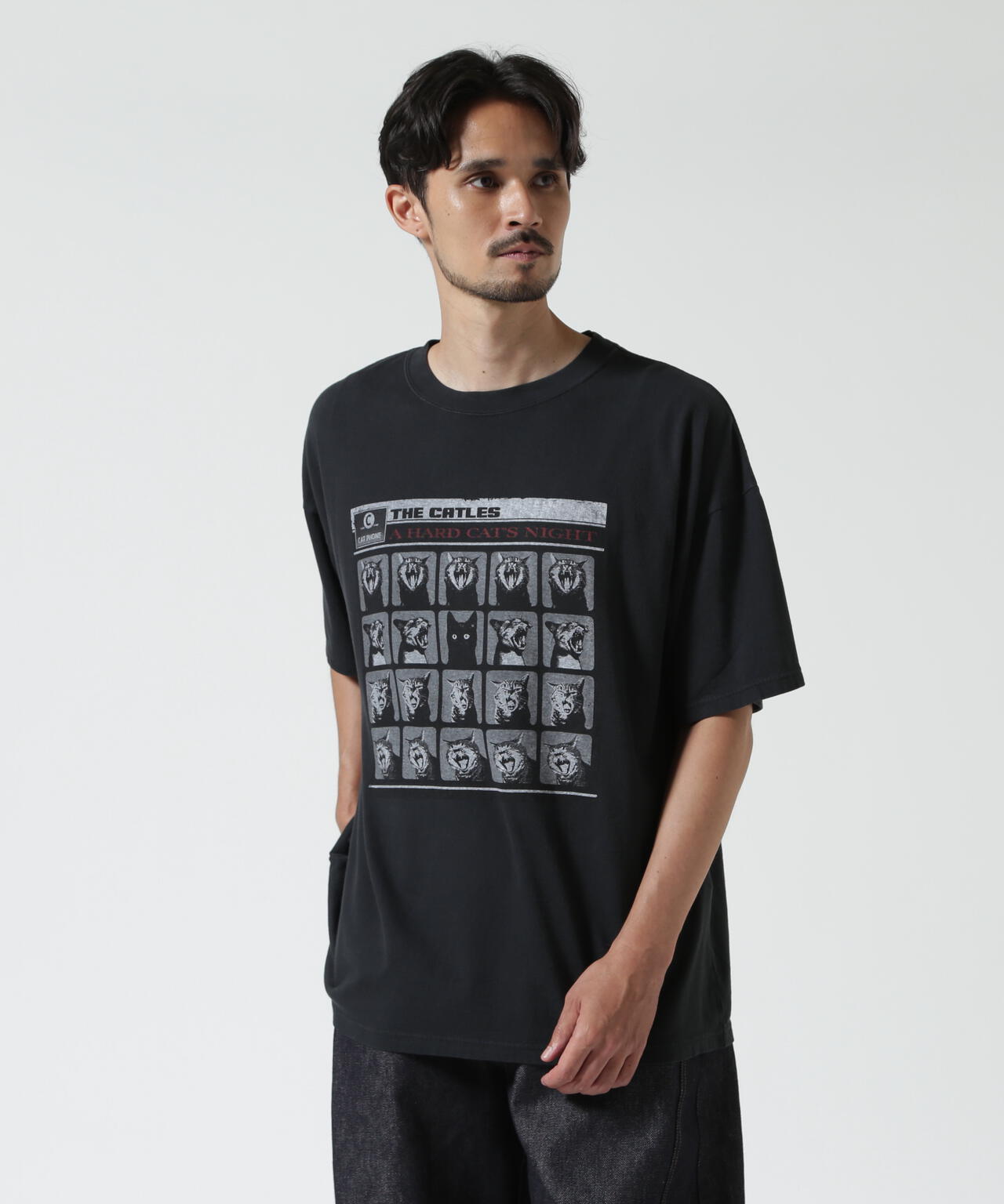 REMI RELIEF /  別注20/-天竺BIGサイズTシャツ（A HARD CAT'S)