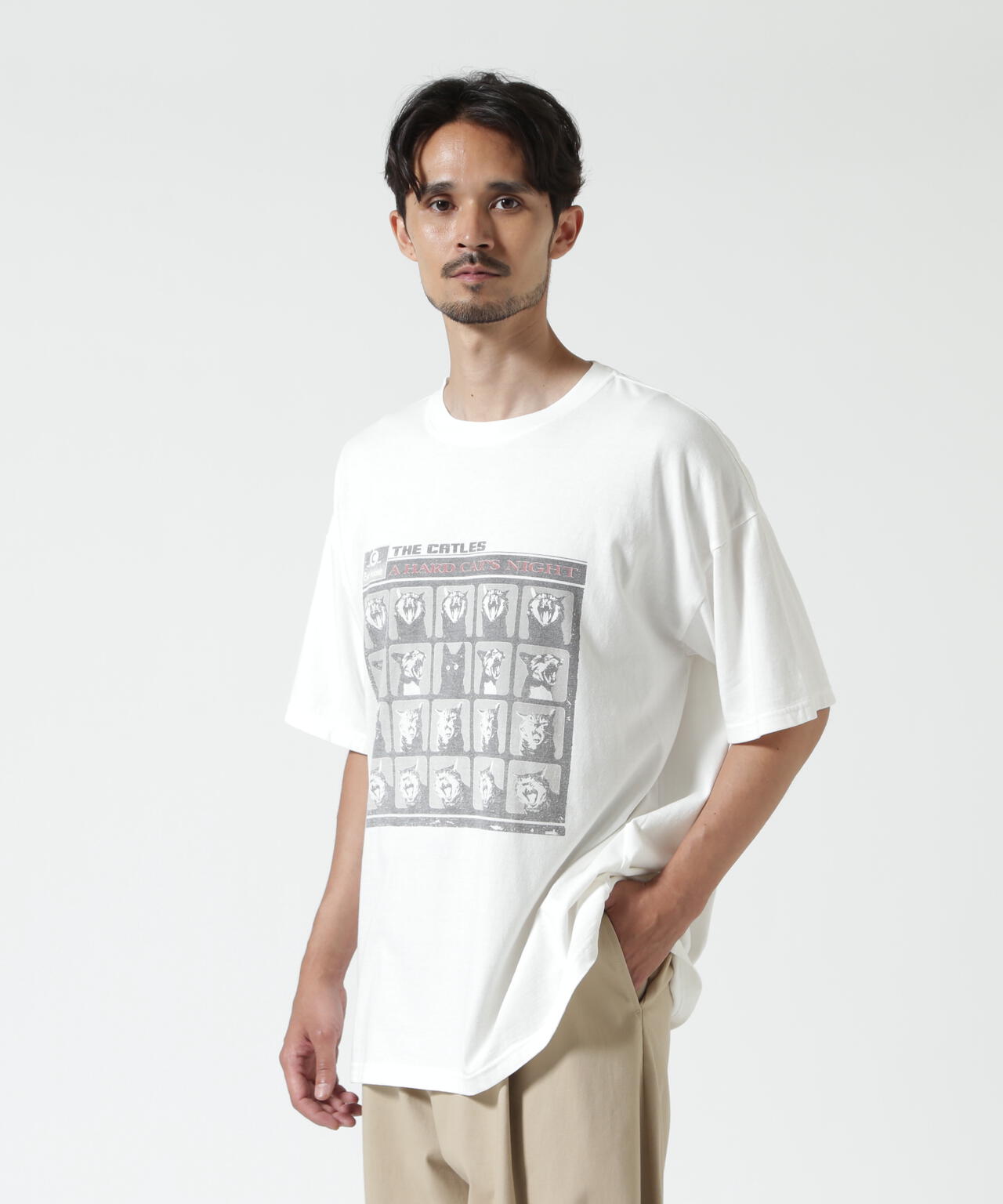 REMI RELIEF /  別注20/-天竺BIGサイズTシャツ（A HARD CAT'S)