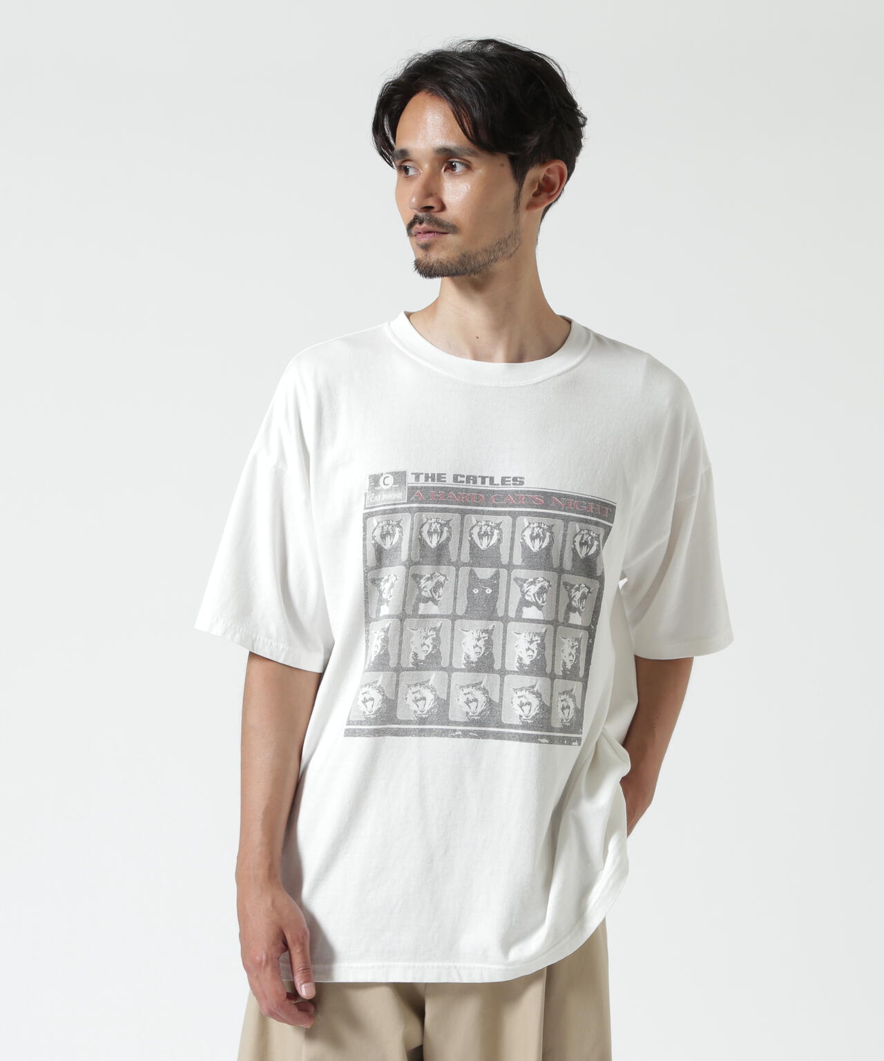 REMI RELIEF /  別注20/-天竺BIGサイズTシャツ（A HARD CAT'S)