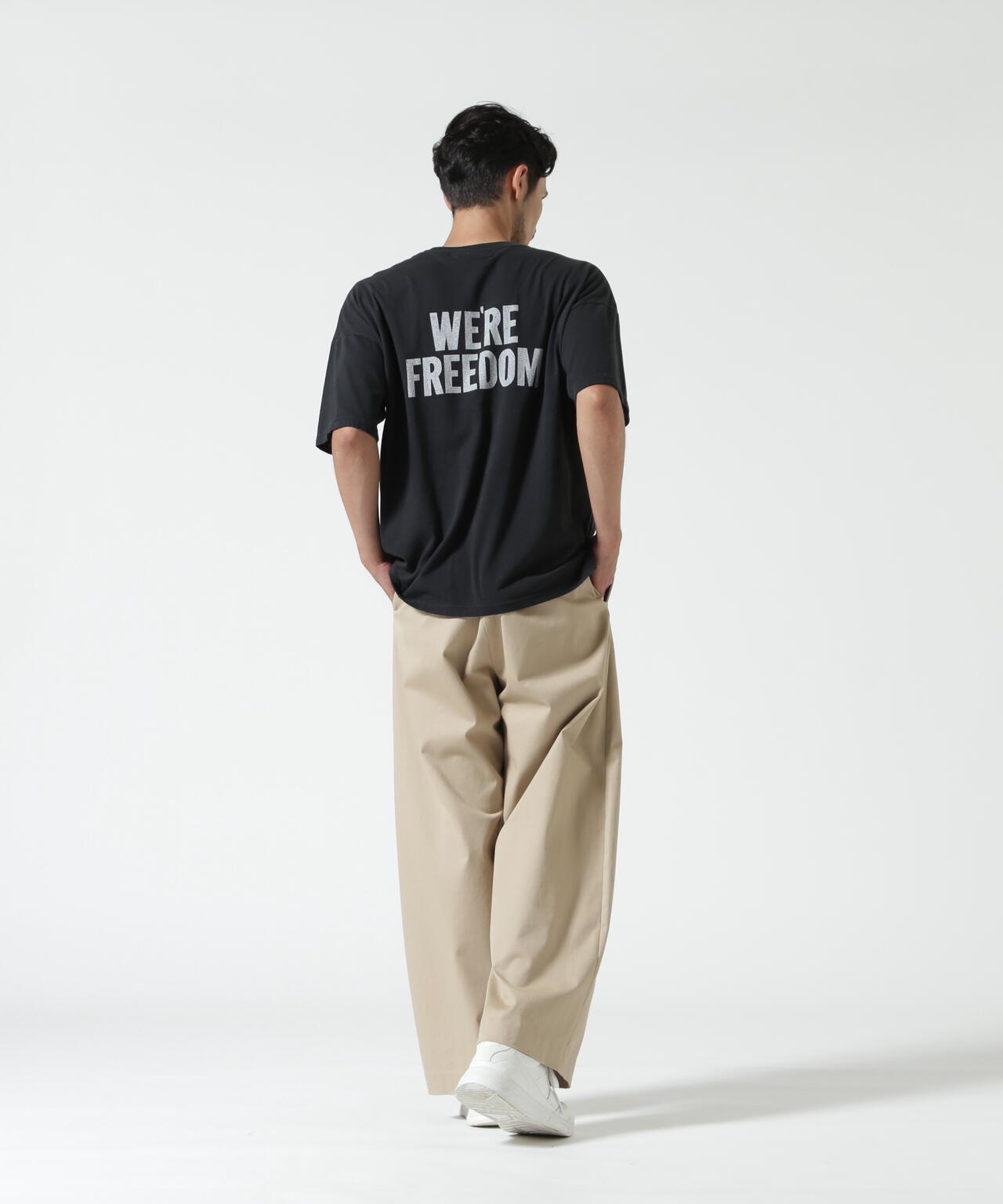REMI RELIEF（レミレリーフ） 別注20/-天竺BIGサイズTシャツ（FREEDOM）
