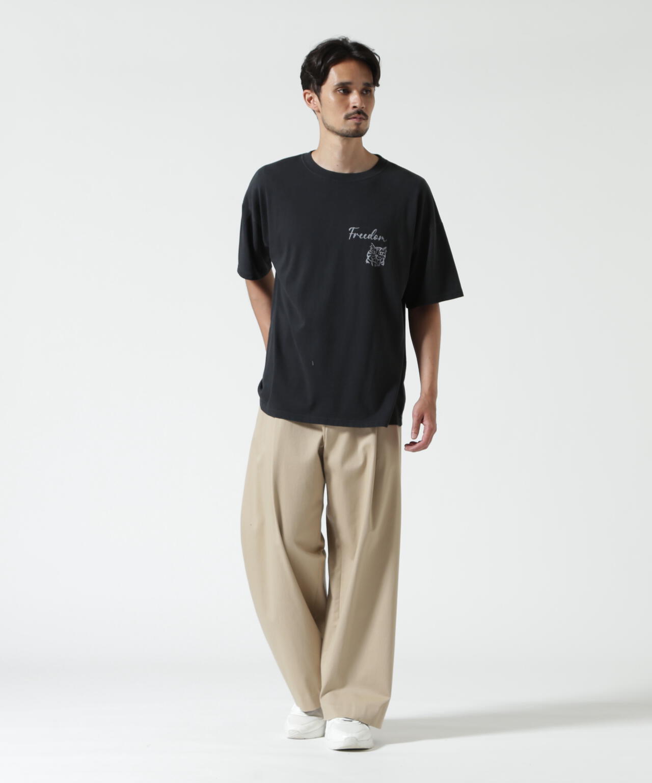 REMI RELIEF（レミレリーフ） 別注20/-天竺BIGサイズTシャツ（FREEDOM）