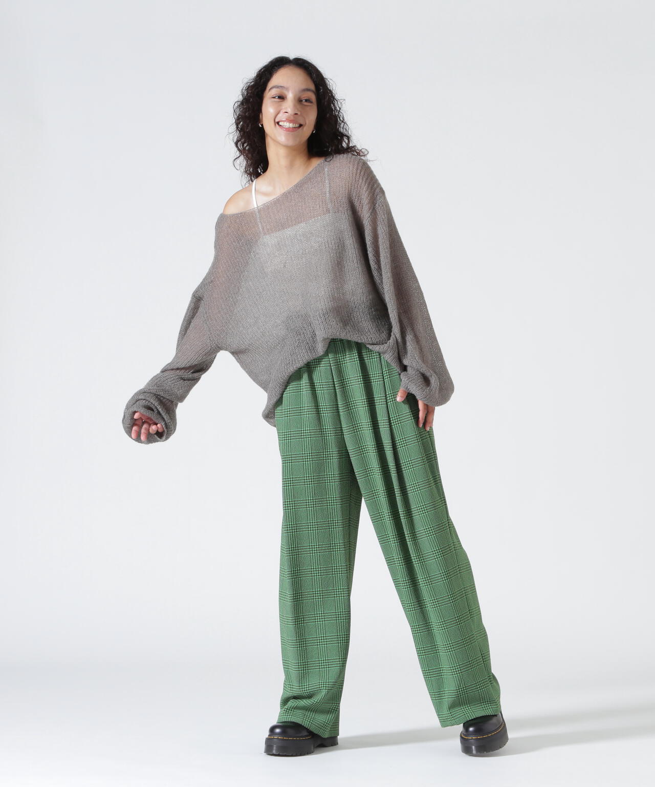 YENN（イエン）PLAID TUCK EASY PT