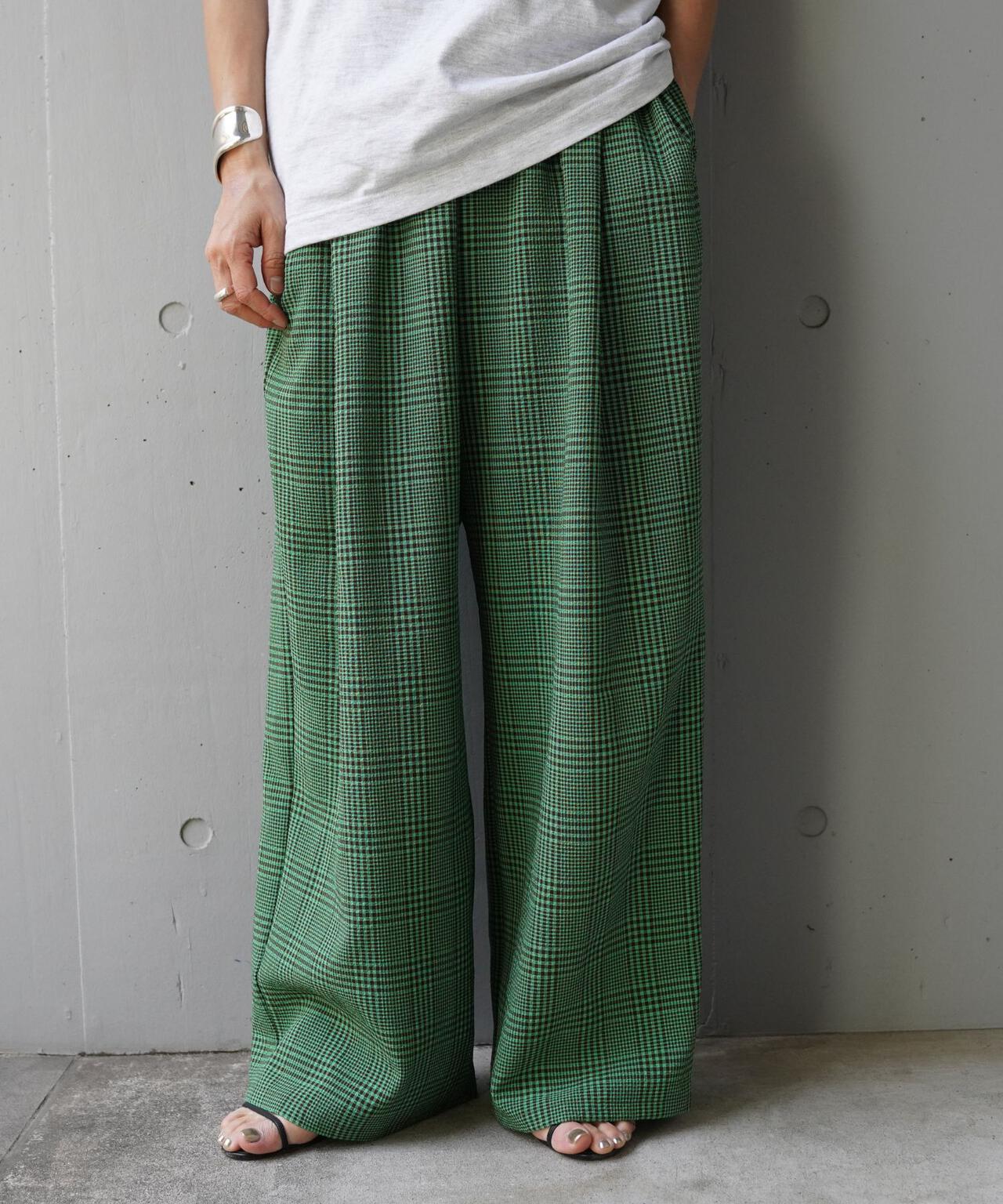 YENN（イエン）PLAID TUCK EASY PT