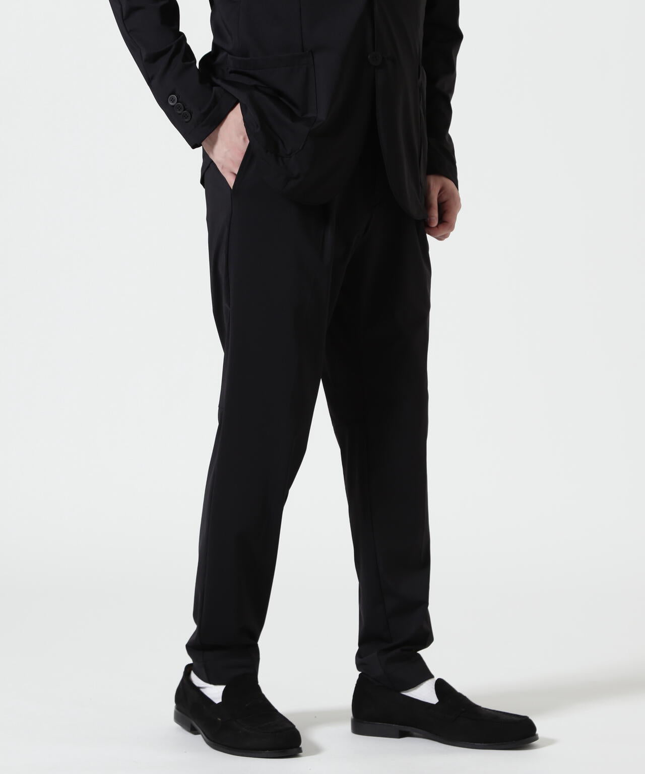 PIUORO（ピウオロ） NYLON TRICOT TUCK JOGGER PANTS