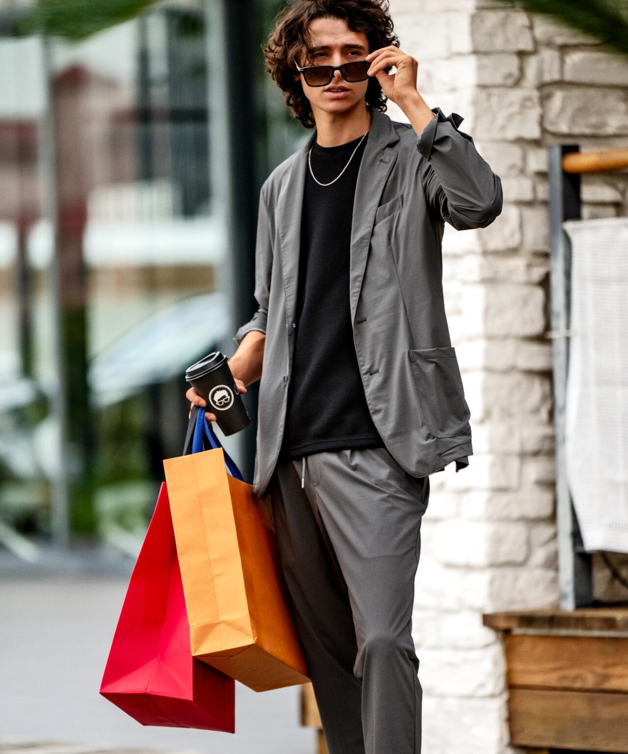 PIUORO（ピウオロ） NYLON TRICOT TUCK JOGGER PANTS