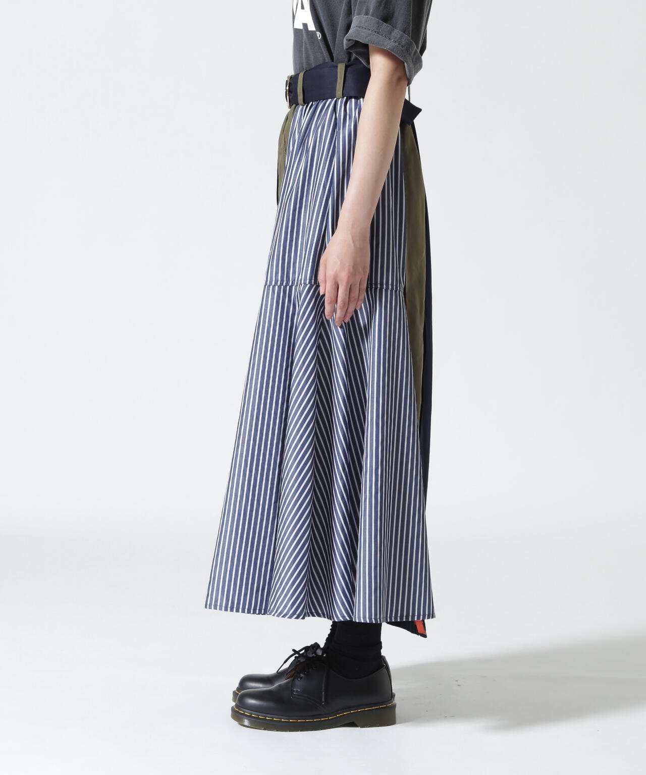 Risley(リズレー) 別注ベルト付アシンメトリーフレアスカート