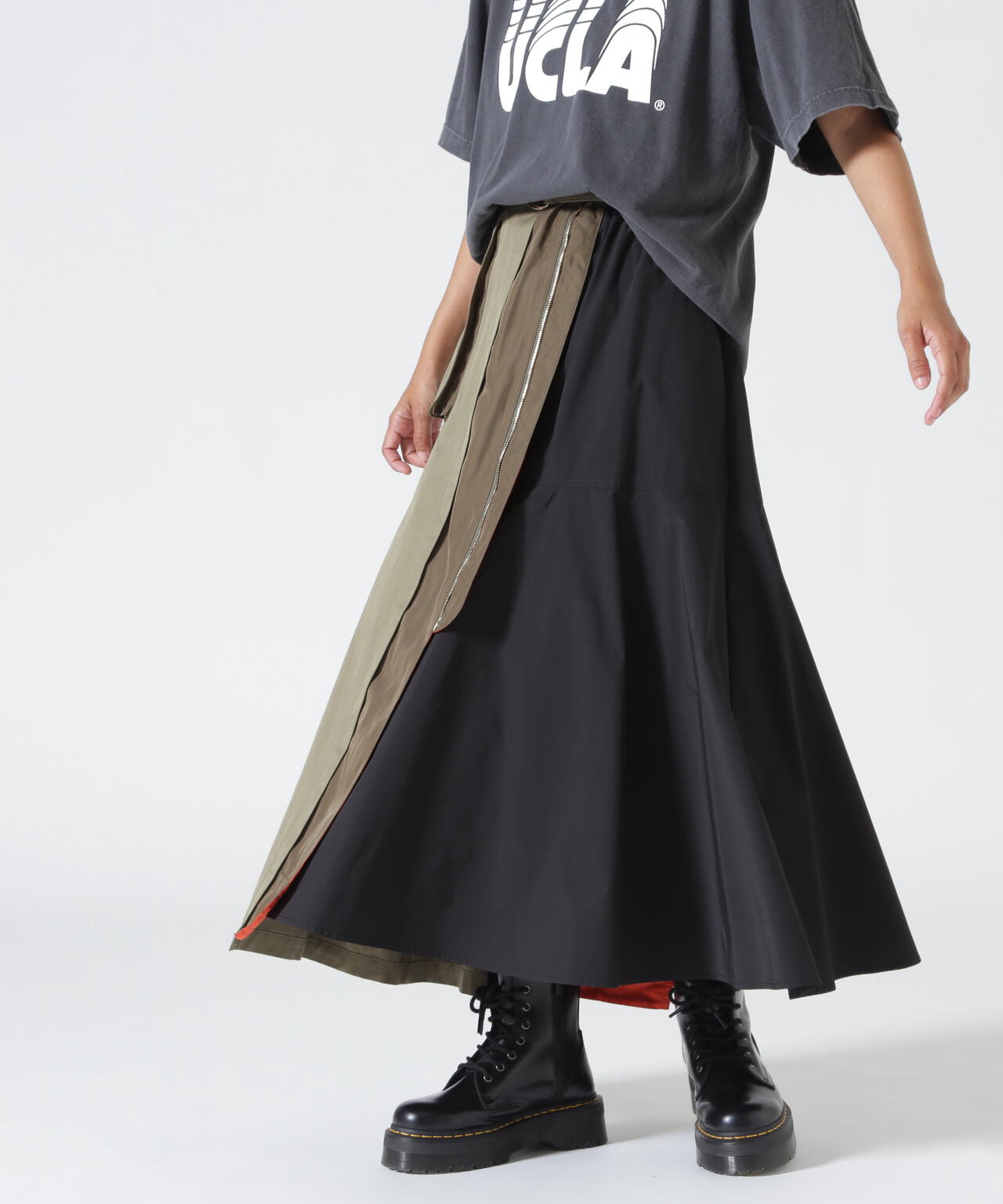 Risley(リズレー) 別注ベルト付アシンメトリーフレアスカート