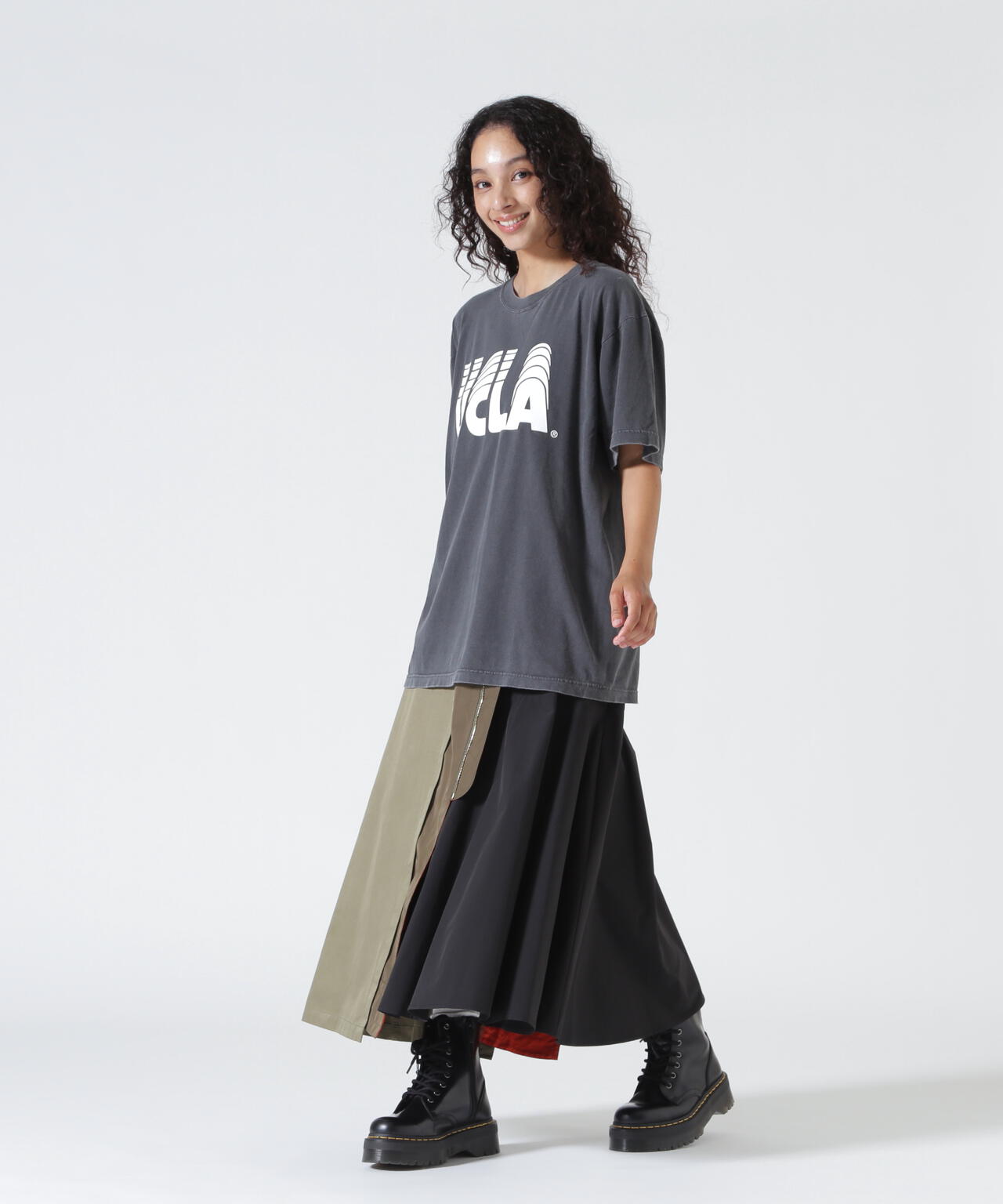 Risley(リズレー) 別注ベルト付アシンメトリーフレアスカート
