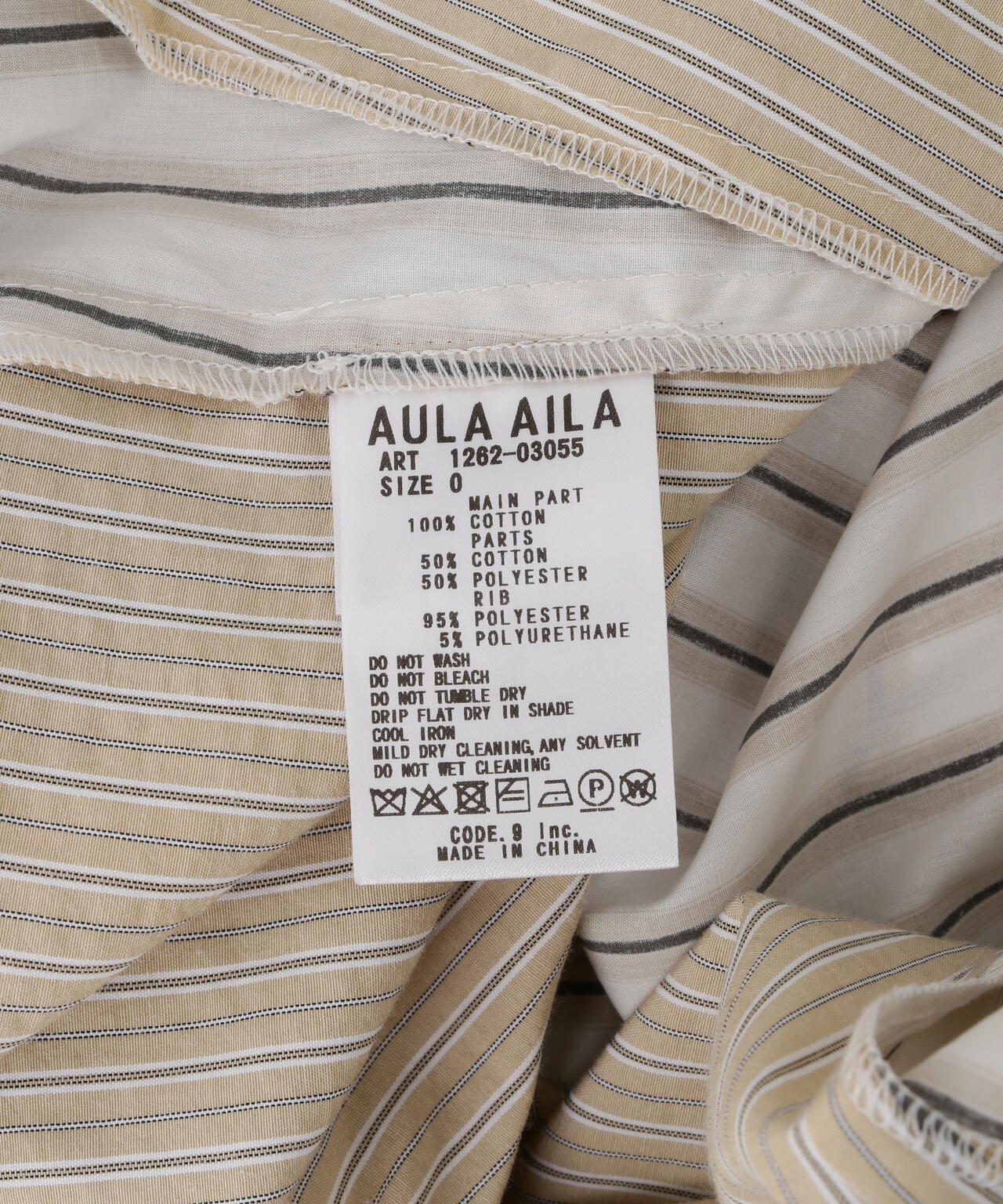 AULA AILA（アウラ アイラ）別注2WAY ストライプシャツドレス