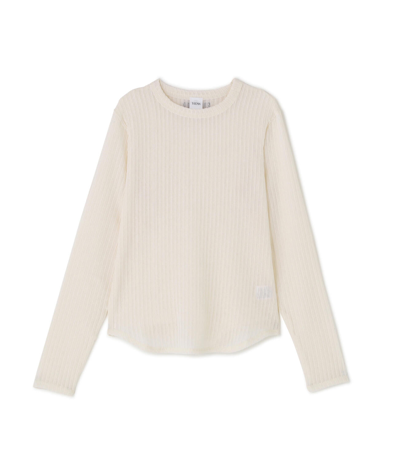 YENN（イエン）STRIPE SHEER RIB TEE