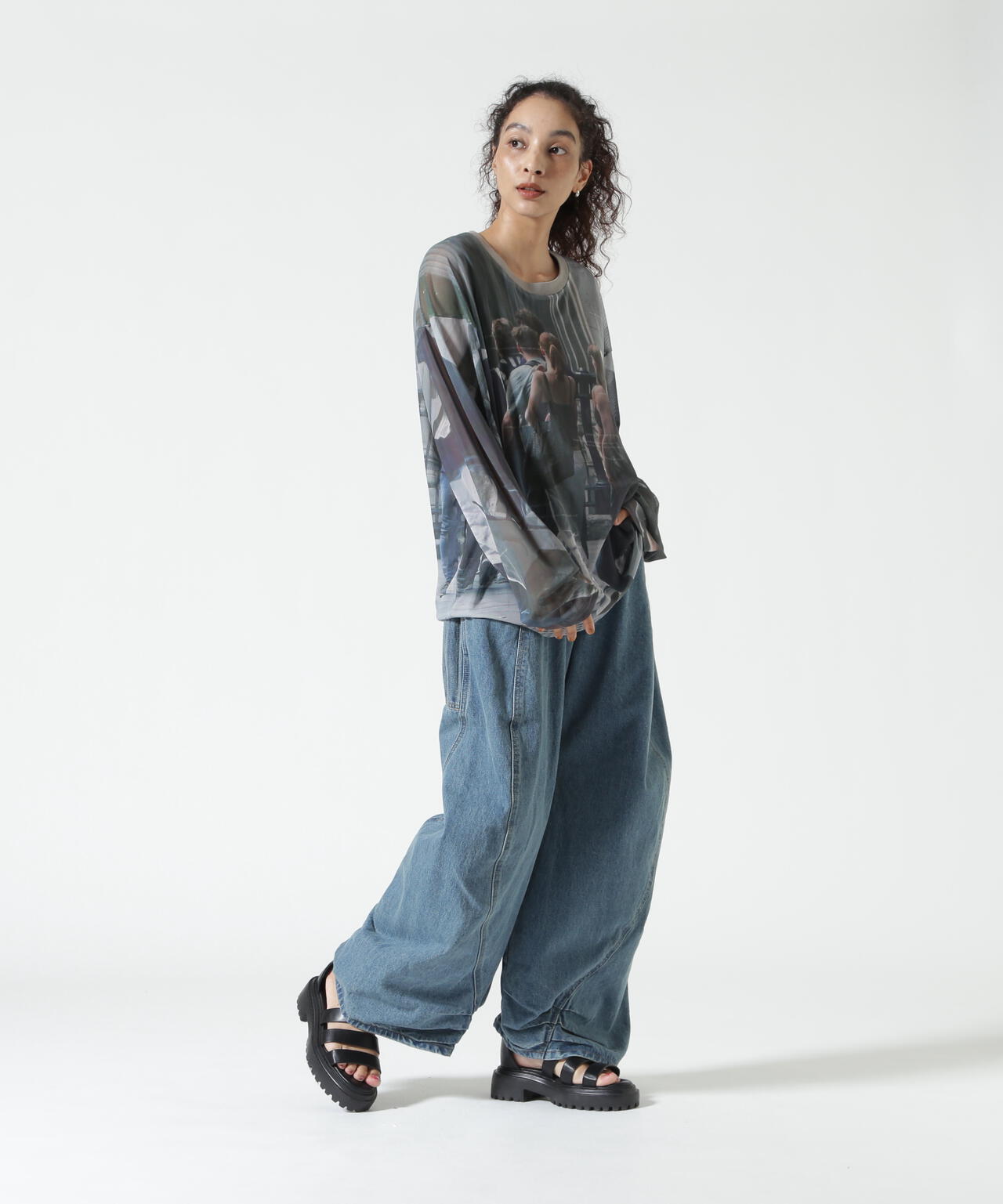 Knuth Marf（クヌースマーフ）school sheer long-sleeve tee(unisex)/girls