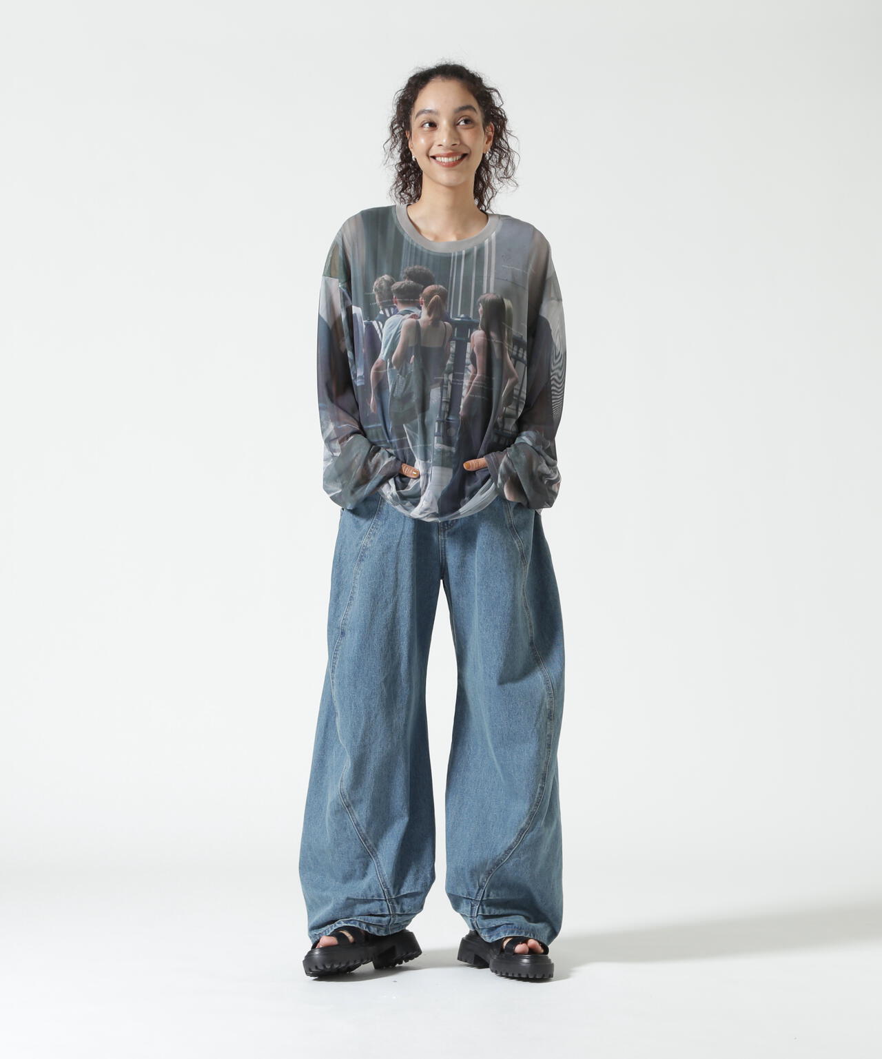 Knuth Marf（クヌースマーフ）school sheer long-sleeve tee(unisex)/girls