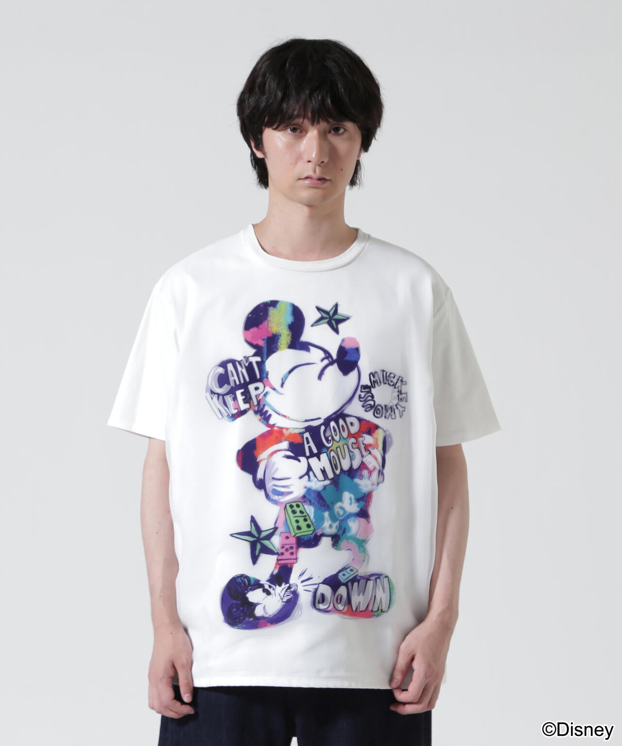 TRIPPY ART（トリッピーアート） RAINBOW MICKEY 3D TEE