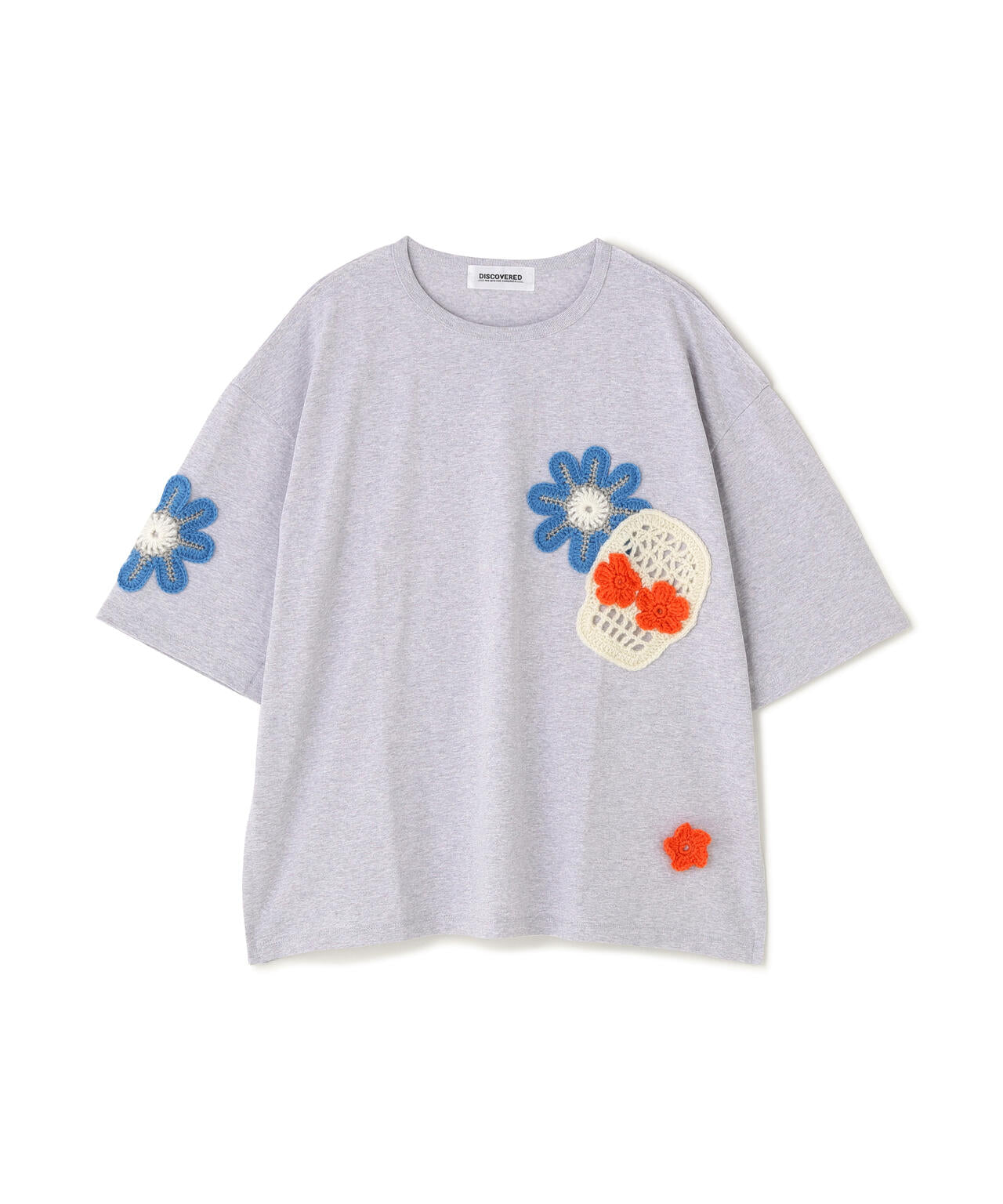 DISCOVERED / 別注MEXICAN SKULL CROCHET S/S TEE