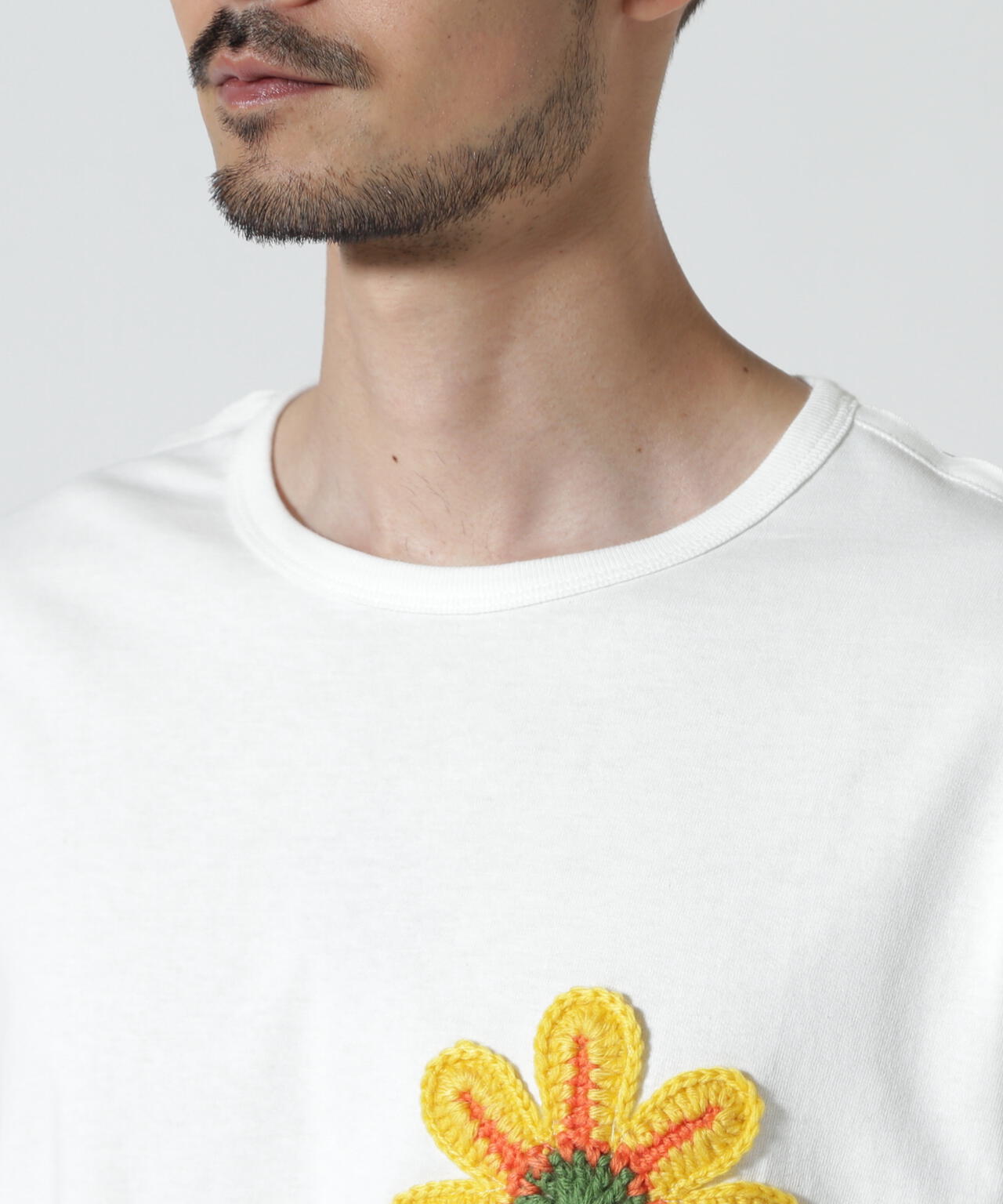 DISCOVERED / 別注MEXICAN SKULL CROCHET S/S TEE