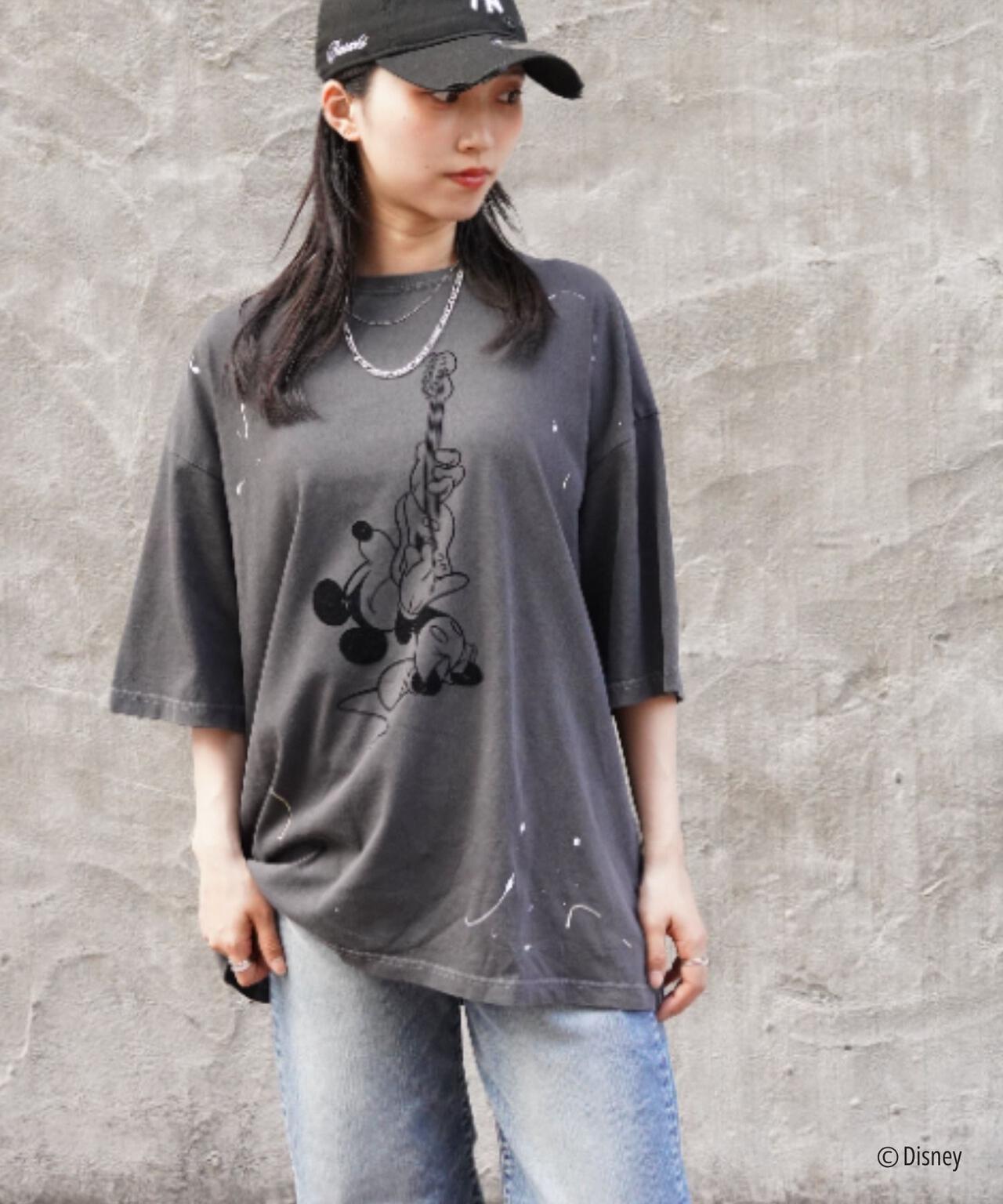 GOOD ROCK SPEED (グッドロックスピード) 別注MickeyペイントTEE/UNISEX