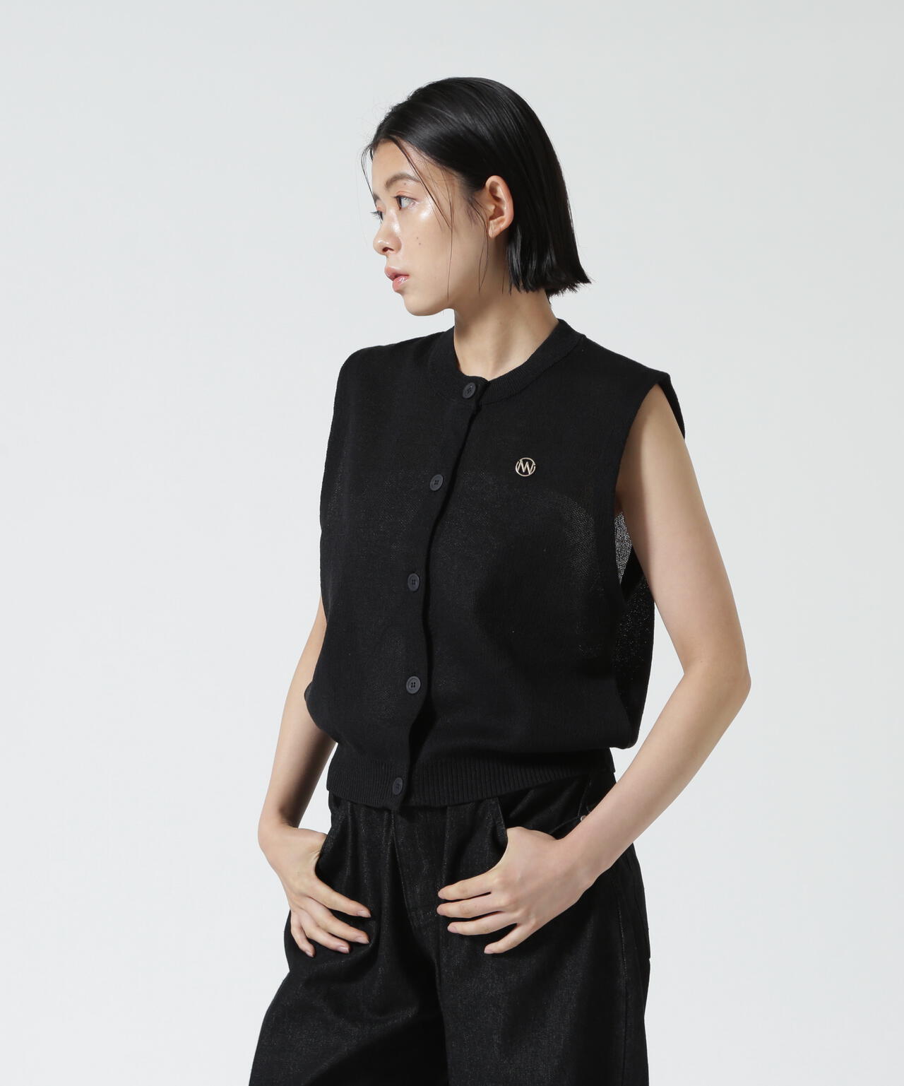 YENN（イエン）linen sheer vest
