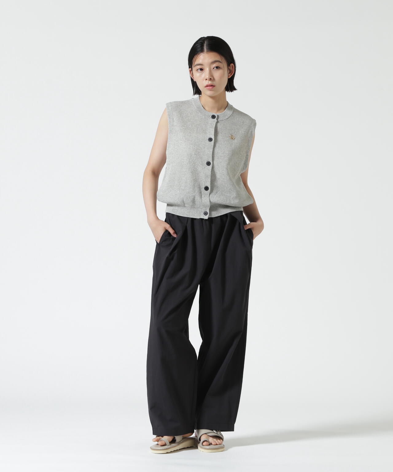 YENN（イエン）linen sheer vest