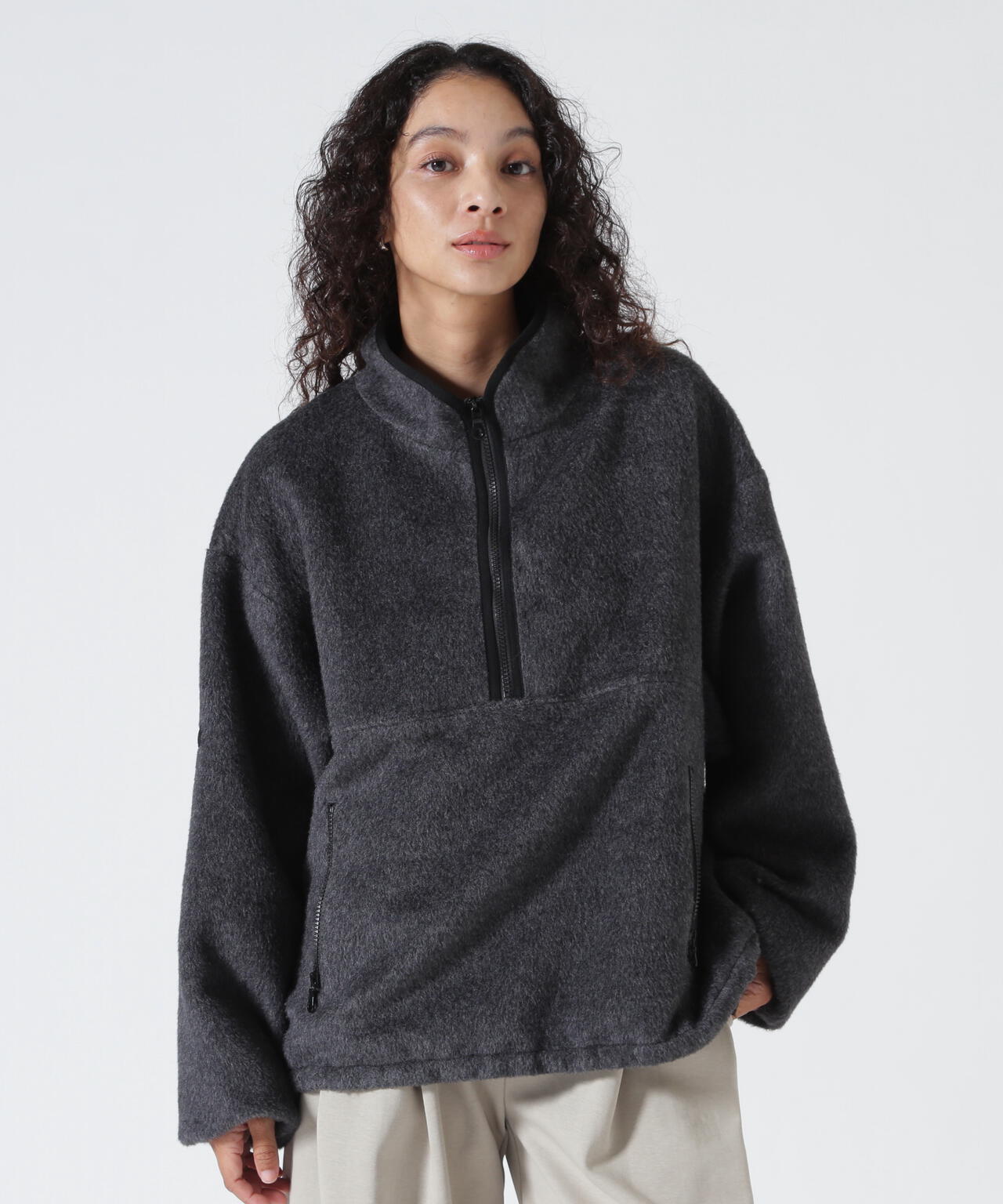 YENN（イエン）SHAGGY HALF ZIP JK