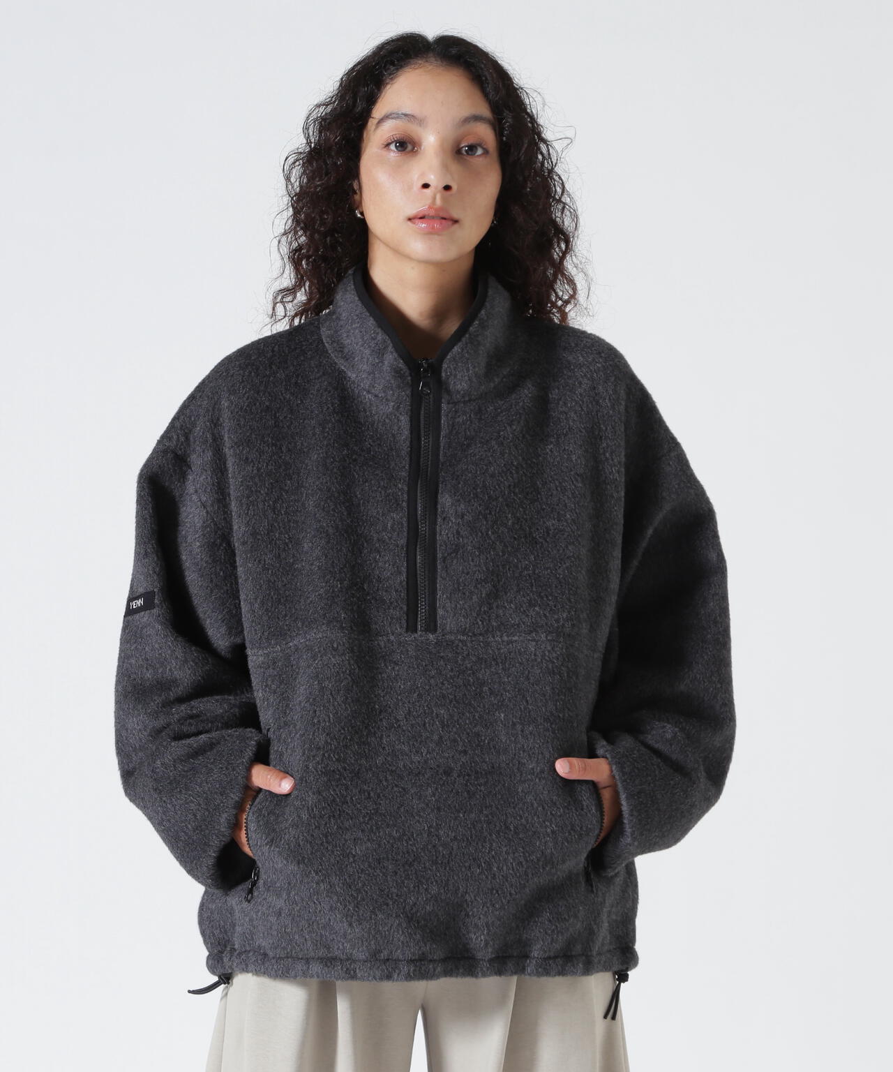 YENN（イエン）SHAGGY HALF ZIP JK