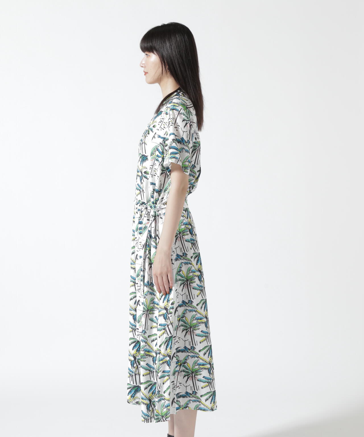 Aloha Blossom/アロハ ブロッサム/PALM TREE DRESS WHITE