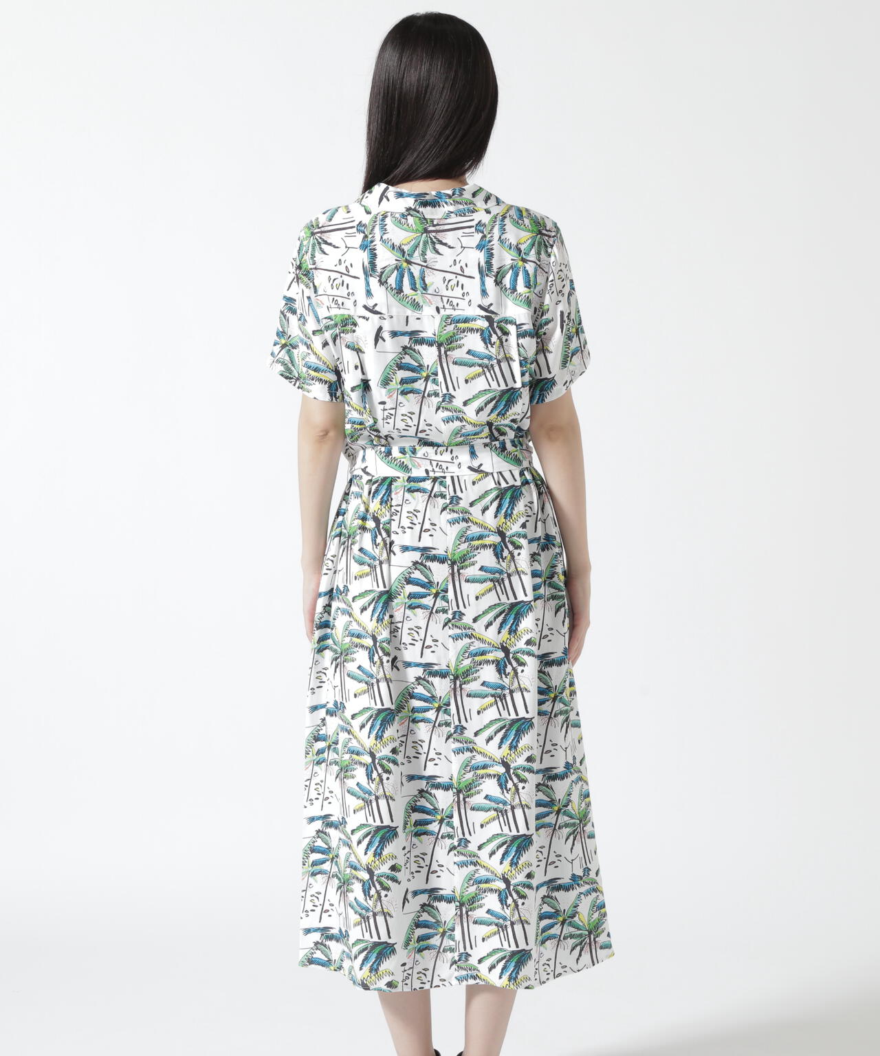 Aloha Blossom/アロハ ブロッサム/PALM TREE DRESS WHITE