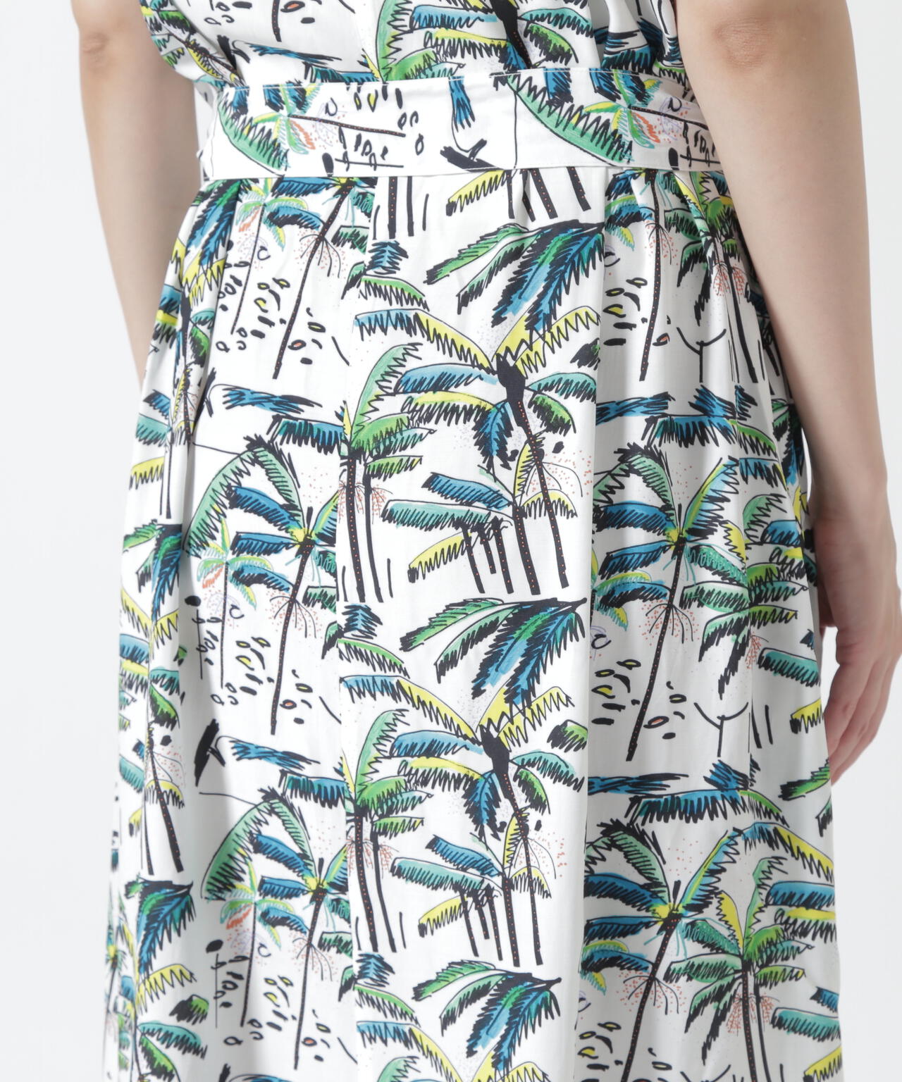 Aloha Blossom/アロハ ブロッサム/PALM TREE DRESS WHITE