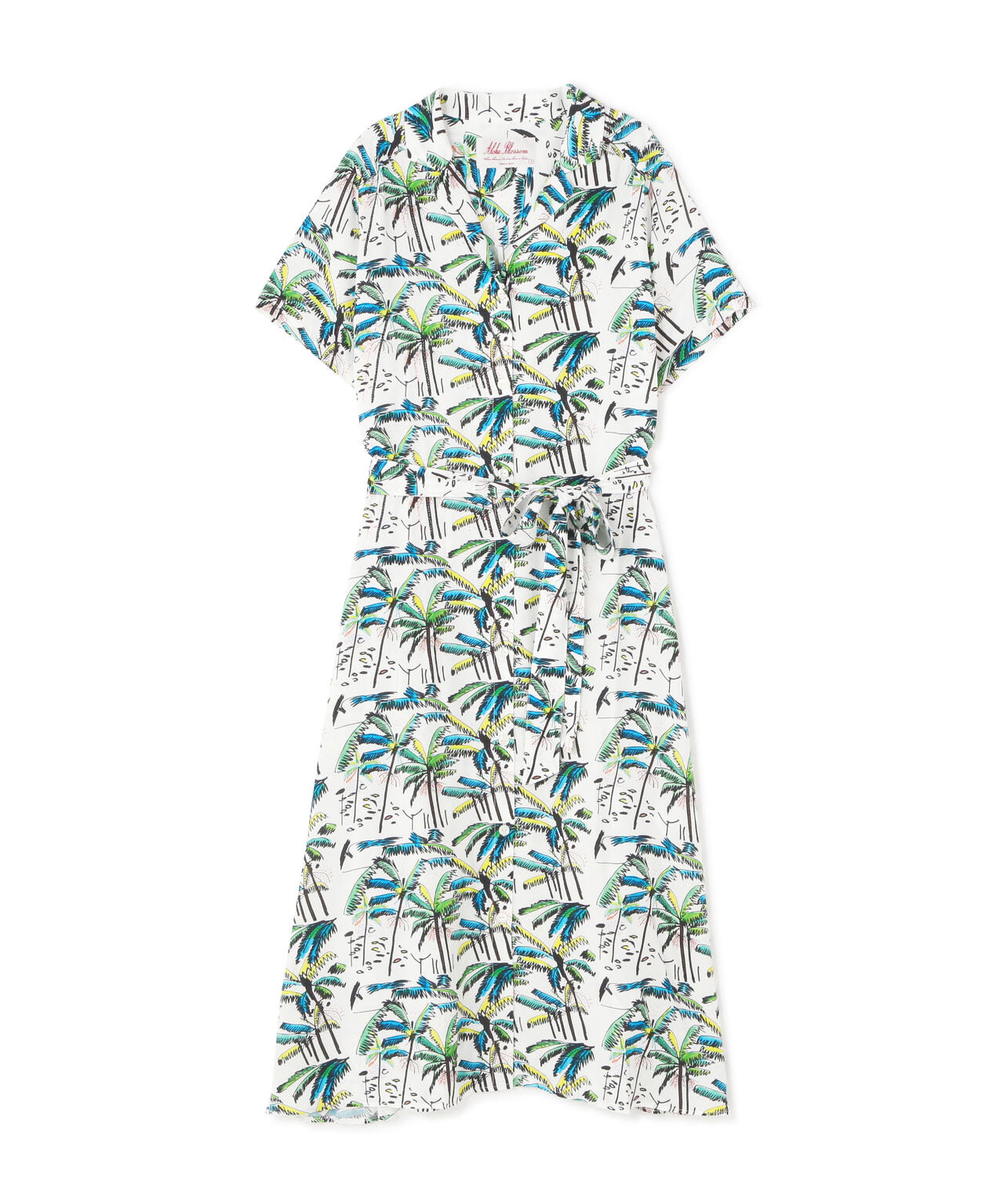Aloha Blossom/アロハ ブロッサム/PALM TREE DRESS WHITE
