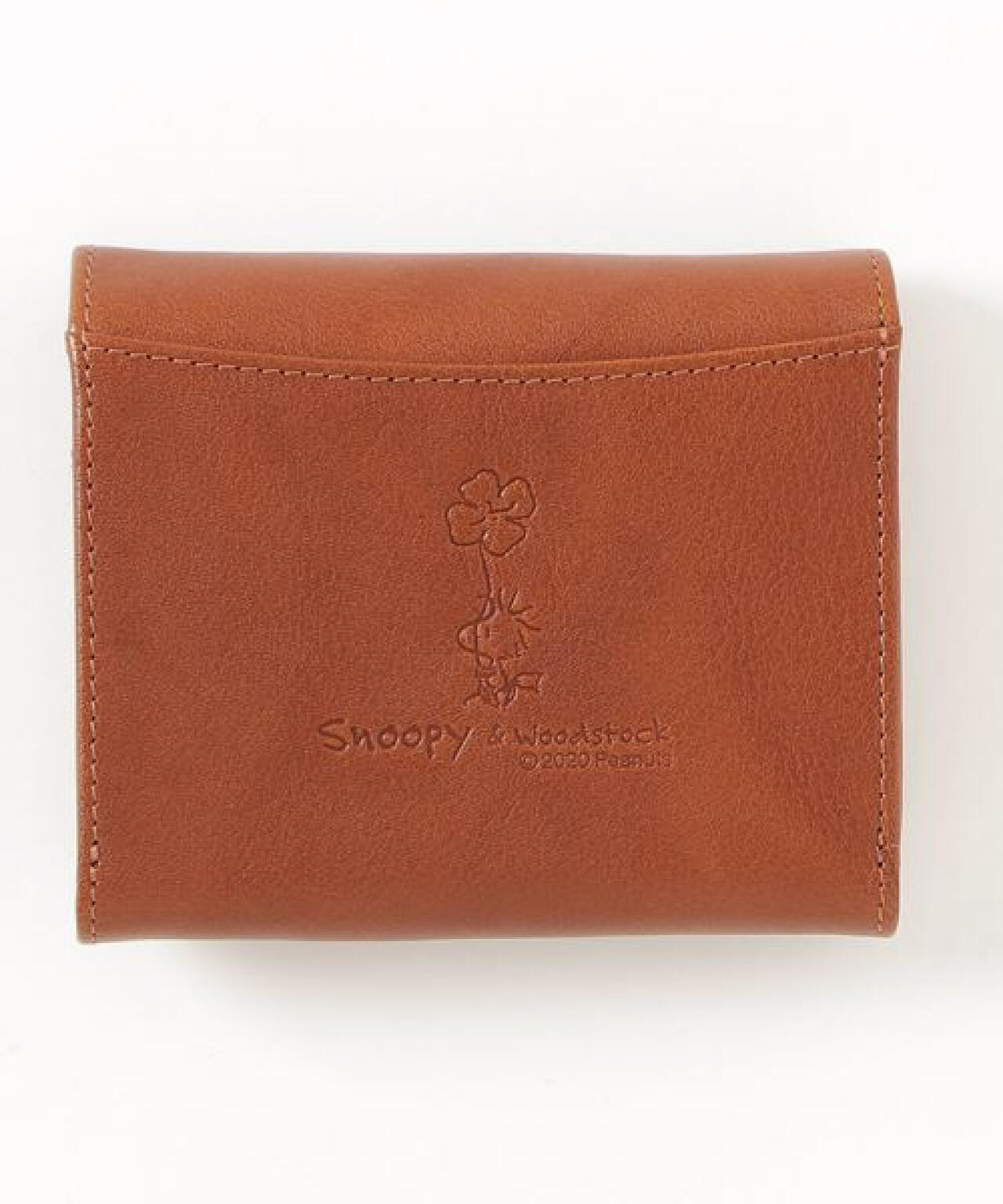 SNOOPY LEATHER COLLECTION/スヌーピーレザーコレクション/スヌーピーフェイス二つ折れ財布/本革レザー