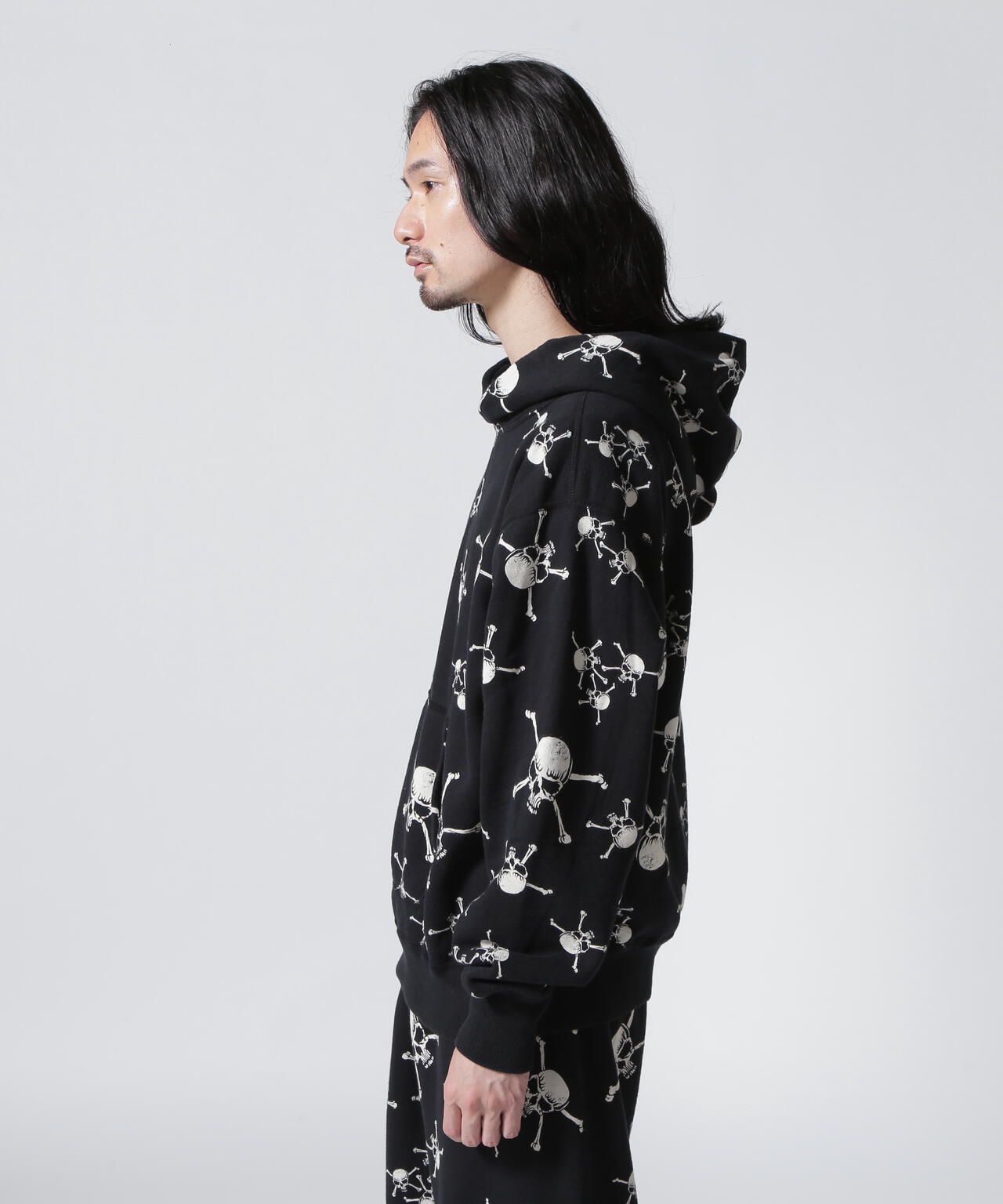 SAINT MICHAEL/セント マイケル/SA_CRW SWT/SKULL/BLACK
