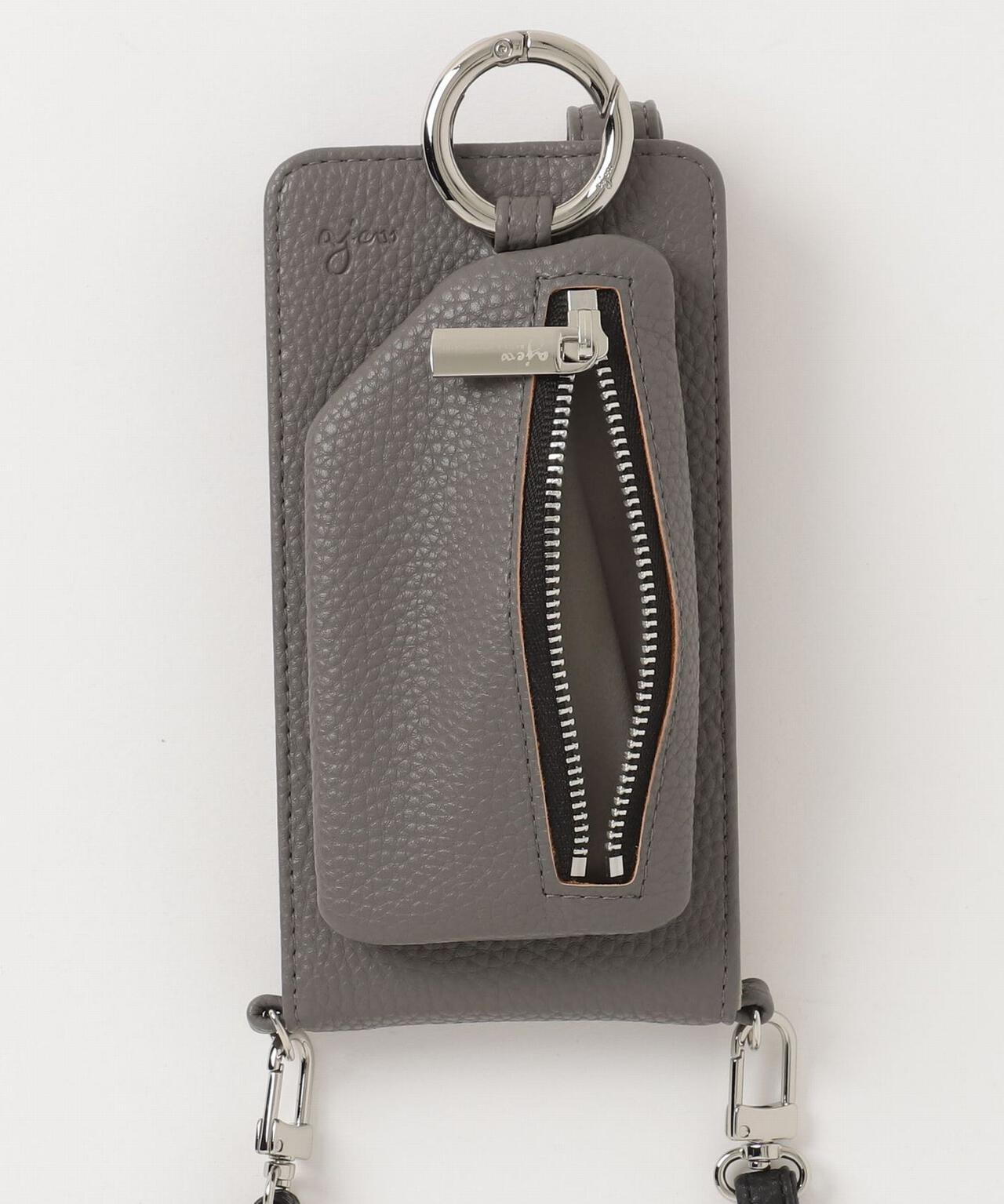 ajew/エジュー/【ひも付き マルチ対応 Sサイズ】 zipphone case shoulder